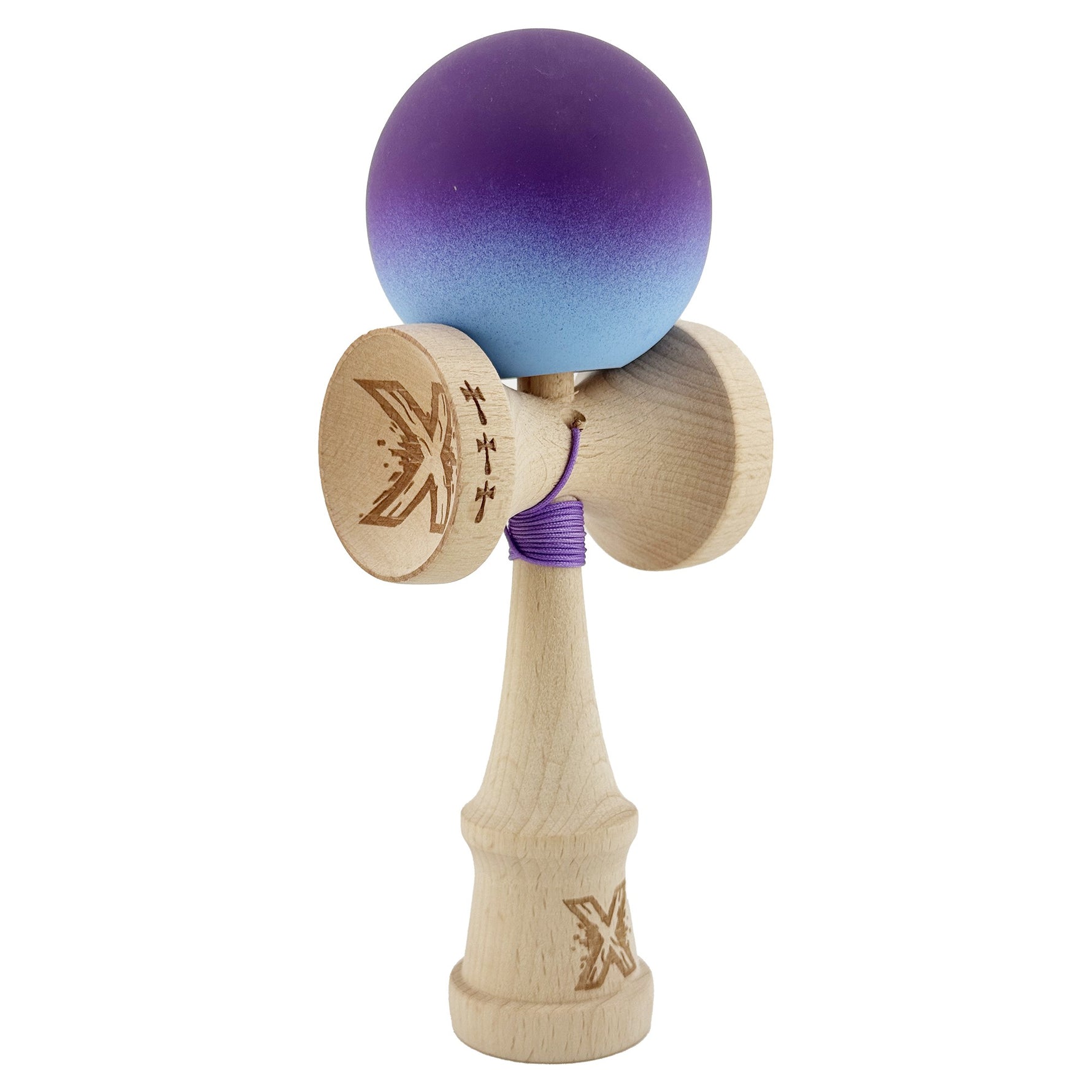 Kendama X Originala, Profesionala, Flippy, Big Cups V2, Rubber Grip cu Cupe Mari, Rulment Metalic cu Ata 55 cm,