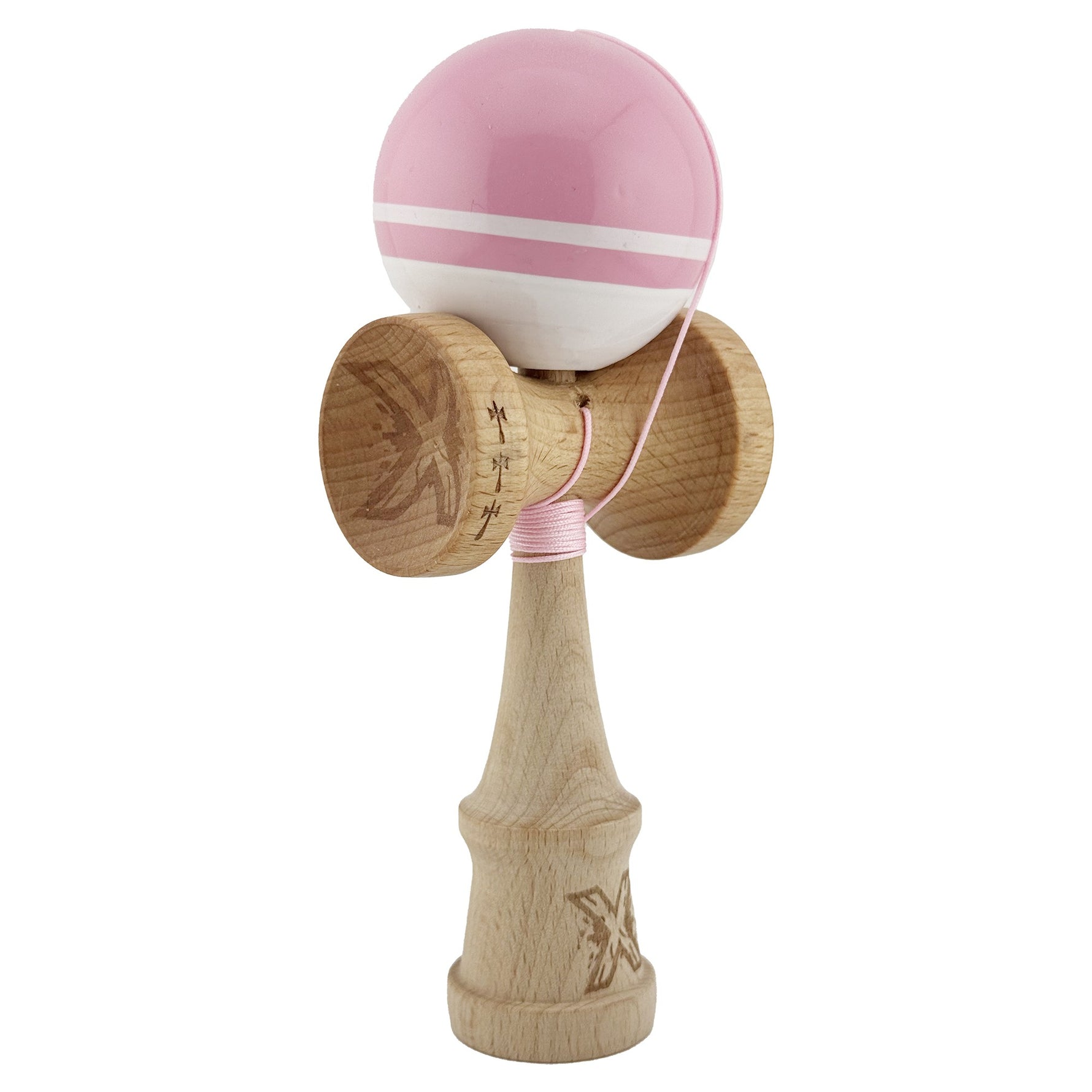Kendama X Originala, Profesionala, Flippy, Big Cups V2, Super Sticky cu Cupe Mari, din lemn 18 cm, Rulment Metalic cu
