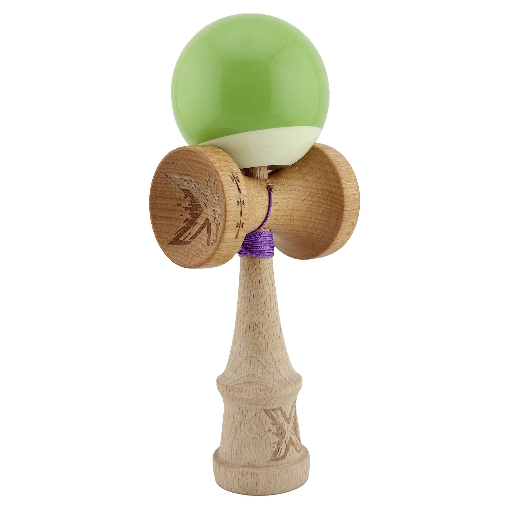 Kendama X Originala, Profesionala, Flippy, Big Cups V2, Super Sticky cu Cupe Mari, din lemn 18 cm, Rulment Metalic cu