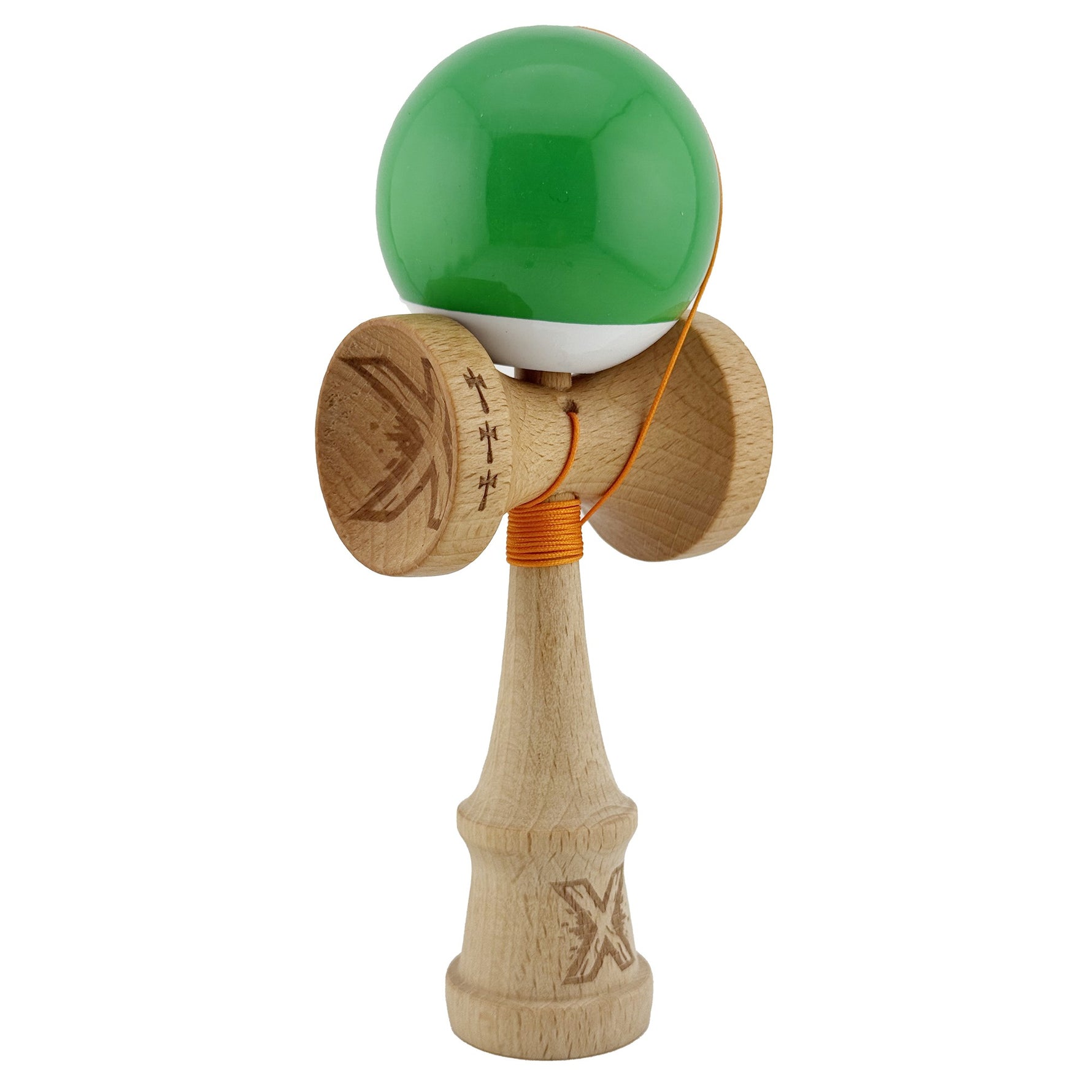 Kendama X Originala, Profesionala, Flippy, Big Cups V2, Super Sticky cu Cupe Mari, din lemn 18 cm, Rulment Metalic cu