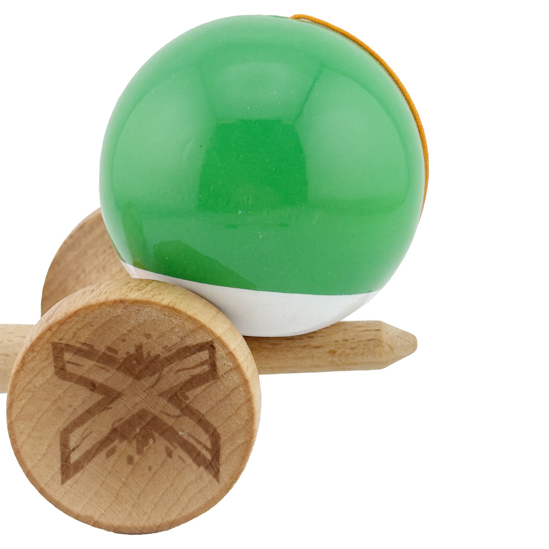 Kendama X Originala, Profesionala, Flippy, Big Cups V2, Super Sticky cu Cupe Mari, din lemn 18 cm, Rulment Metalic cu