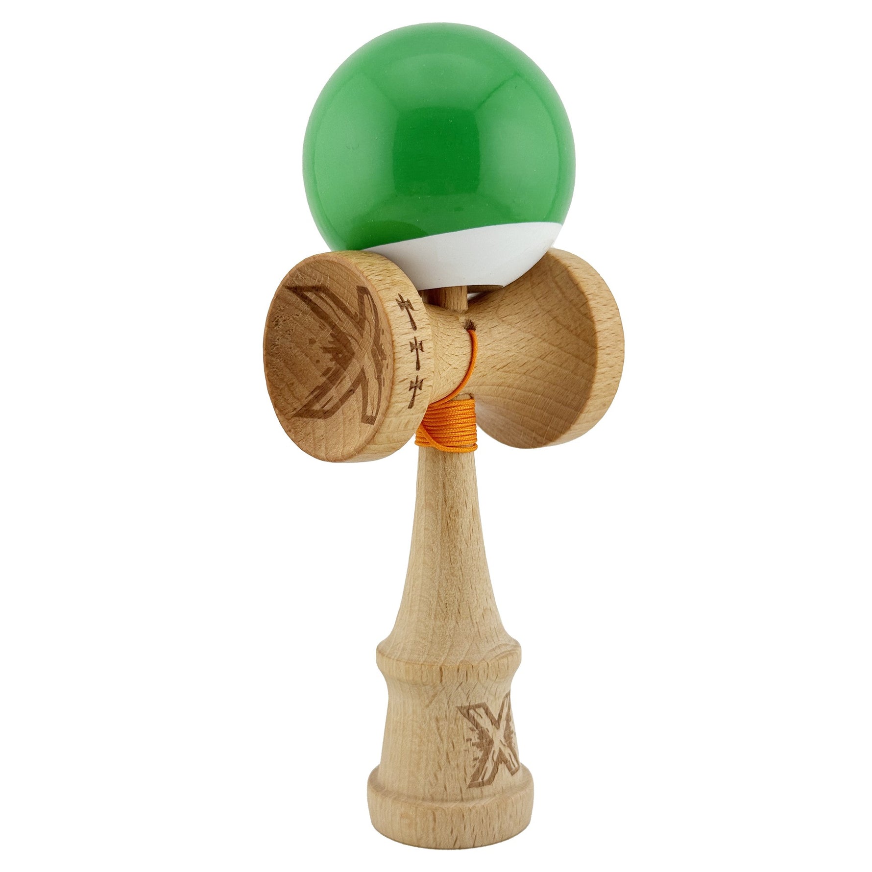 Kendama X Originala, Profesionala, Flippy, Big Cups V2, Super Sticky cu Cupe Mari, din lemn 18 cm, Rulment Metalic cu