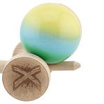 Kendama X Originala, Profesionala, Flippy, Big Cups V2, Super Sticky cu Cupe Mari, din lemn 18 cm, Rulment Metalic cu