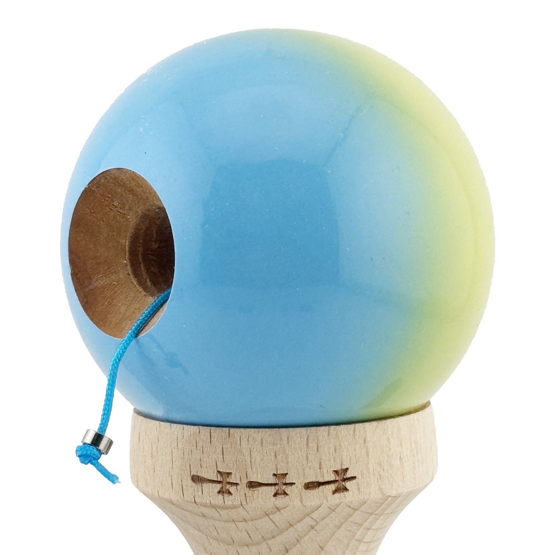 Kendama X Originala, Profesionala, Flippy, Big Cups V2, Super Sticky cu Cupe Mari, din lemn 18 cm, Rulment Metalic cu
