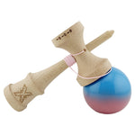 Kendama X Originala, Profesionala, Flippy, Big Cups V2, Super Sticky cu Cupe Mari, din lemn 18 cm, Rulment Metalic cu