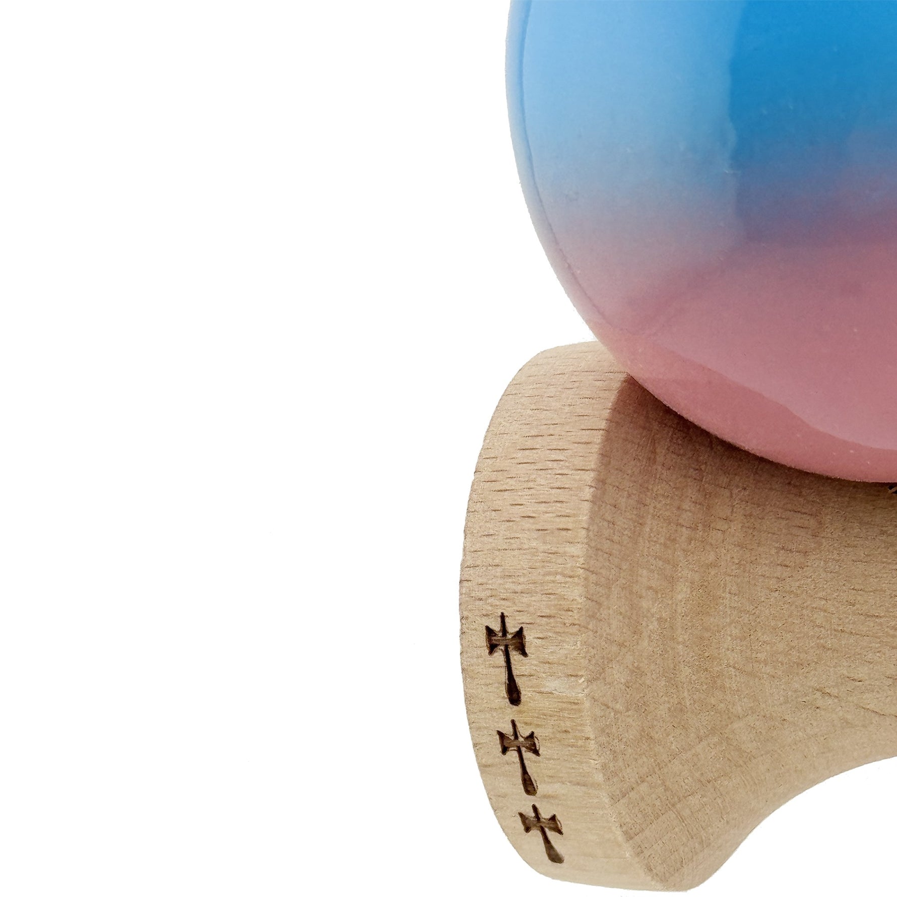 Kendama X Originala, Profesionala, Flippy, Big Cups V2, Super Sticky cu Cupe Mari, din lemn 18 cm, Rulment Metalic cu
