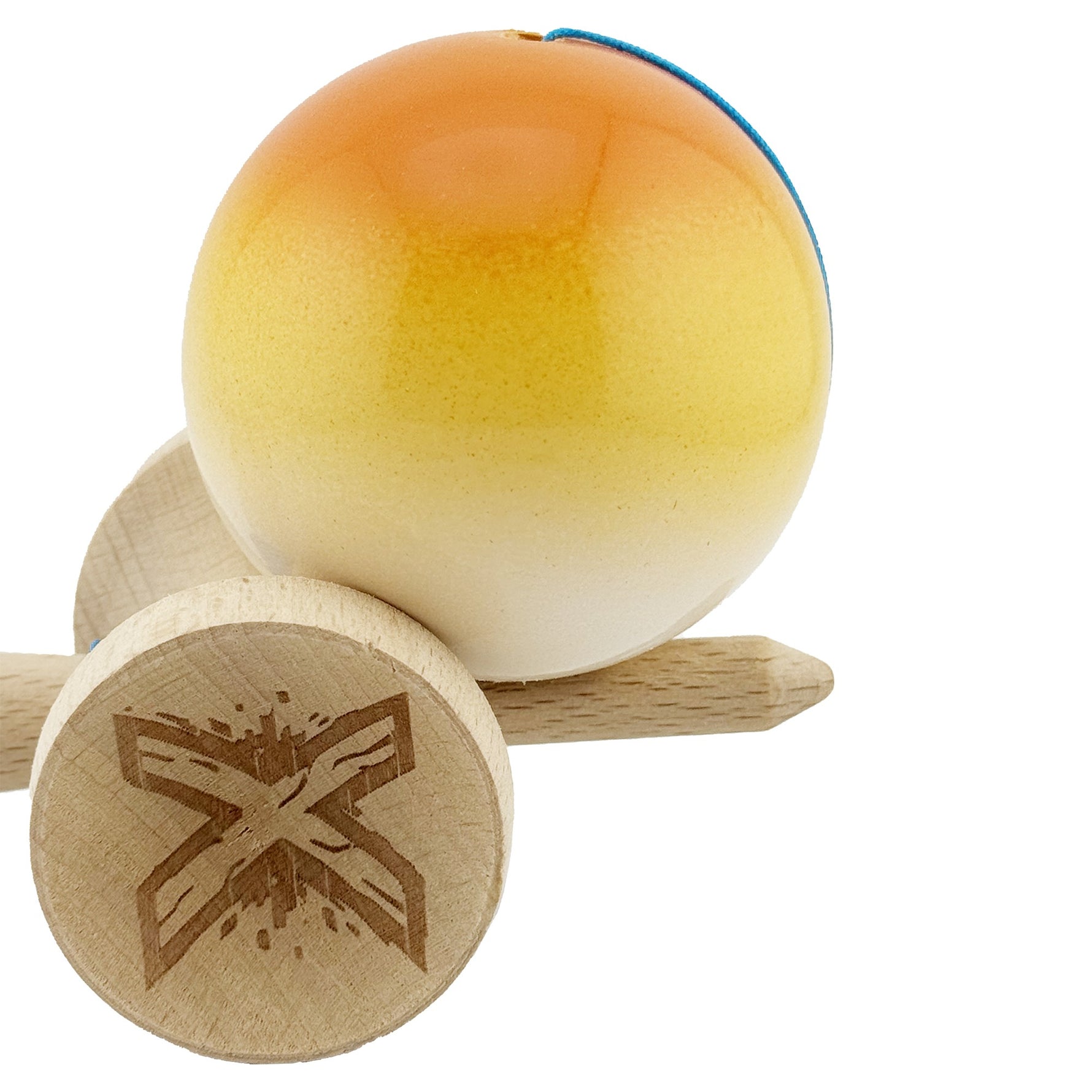 Kendama X Originala, Profesionala, Flippy, Big Cups V2, Super Sticky cu Cupe Mari, din lemn 18 cm, Rulment Metalic cu