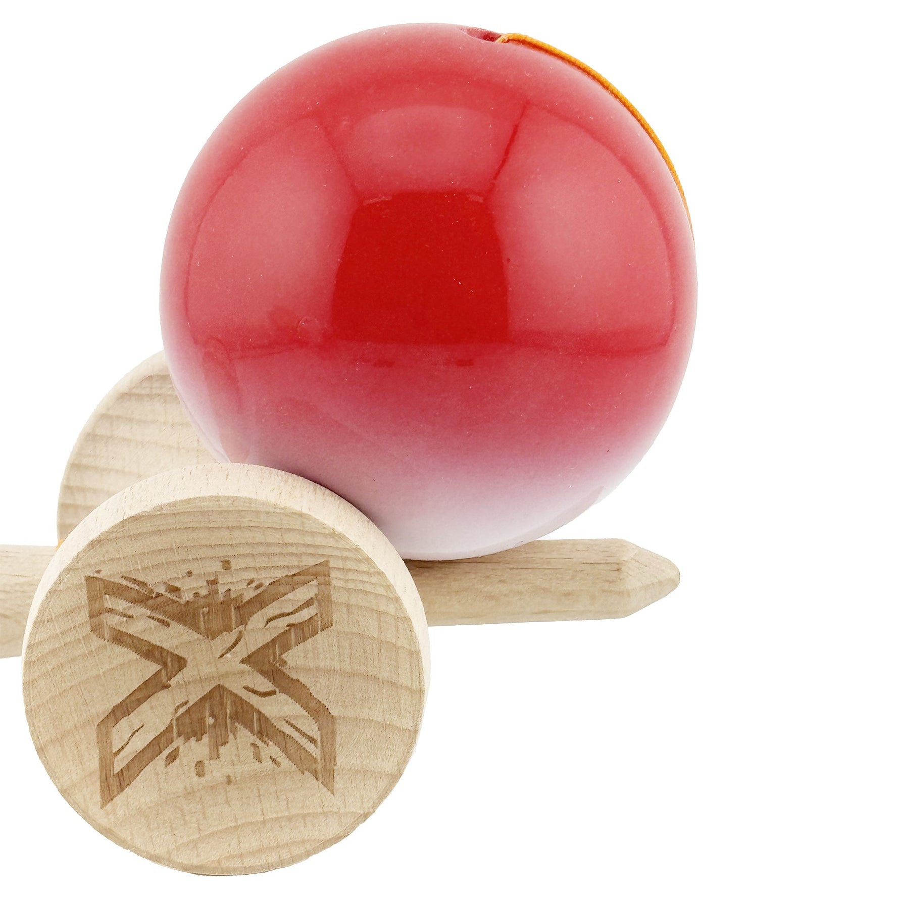 Kendama X Originala, Profesionala, Flippy, Big Cups V2, Super Sticky cu Cupe Mari, din lemn 18 cm, Rulment Metalic cu