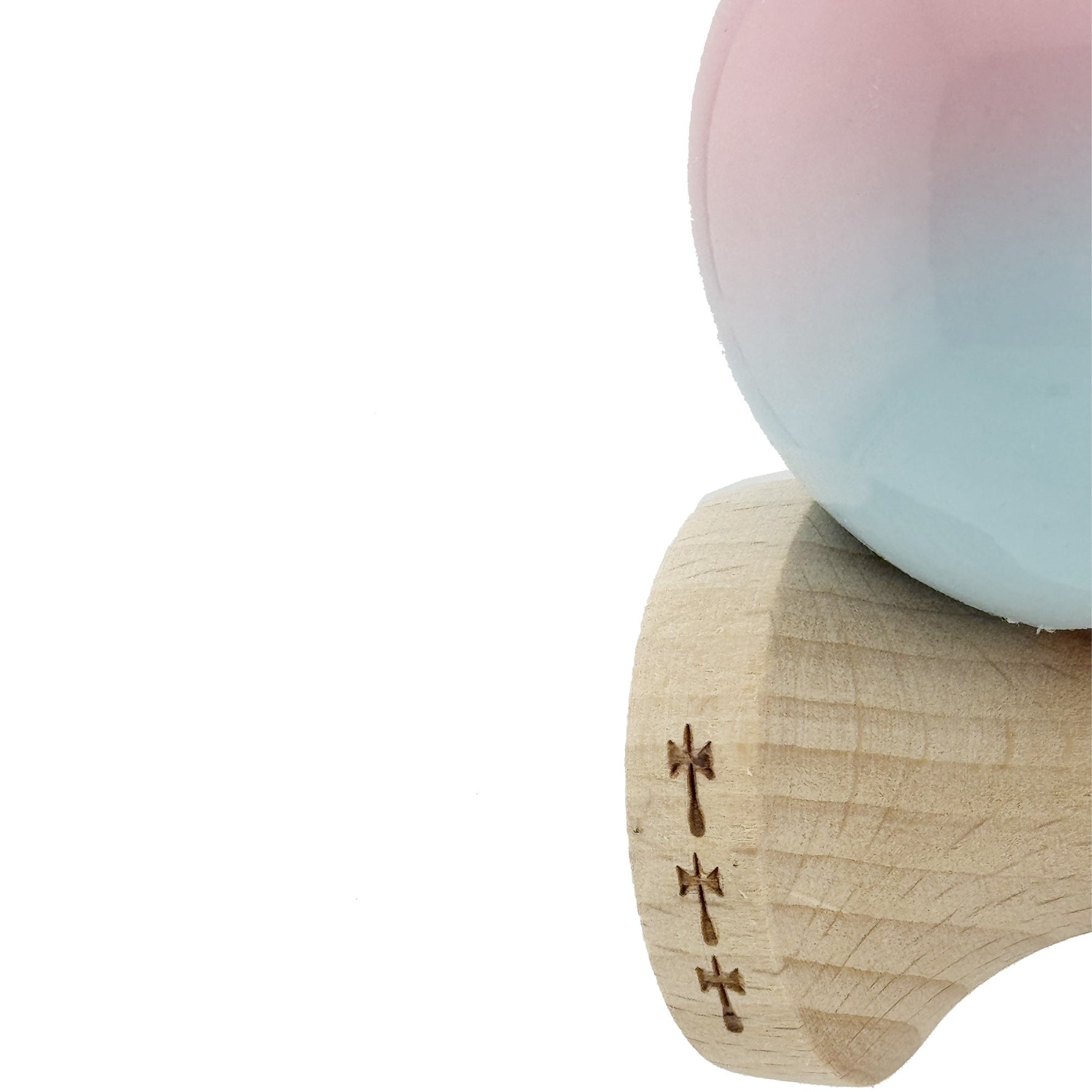 Kendama X Originala, Profesionala, Flippy, Big Cups V2, Super Sticky cu Cupe Mari, din lemn 18 cm, Rulment Metalic cu