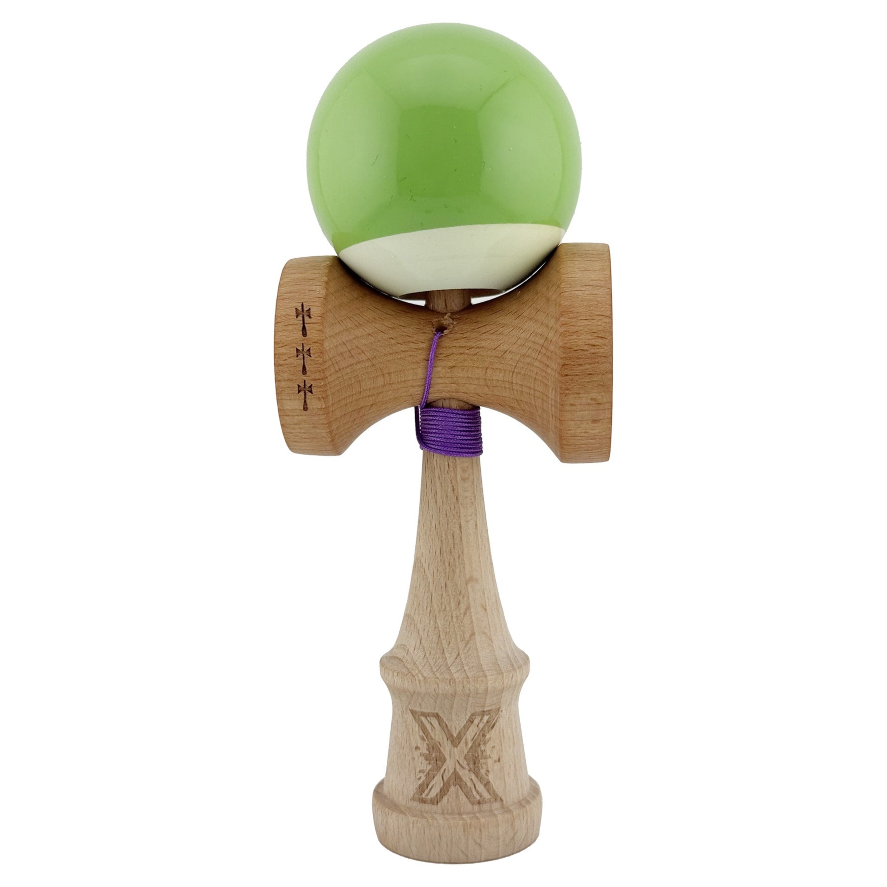 Kendama X Originala, Profesionala, Flippy, Big Cups V2, Super Sticky cu Cupe Mari, din lemn 18 cm, Rulment Metalic cu