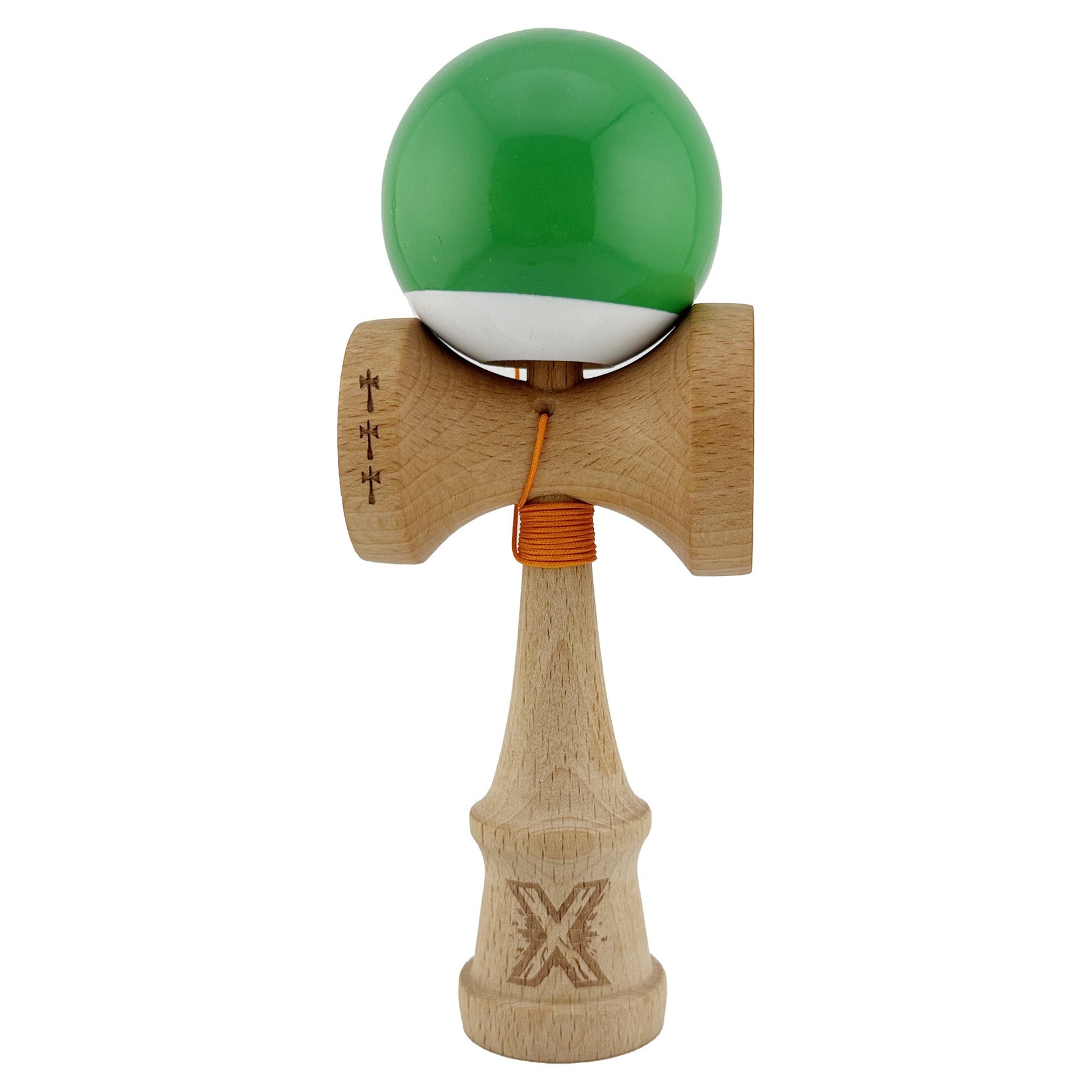 Kendama X Originala, Profesionala, Flippy, Big Cups V2, Super Sticky cu Cupe Mari, din lemn 18 cm, Rulment Metalic cu
