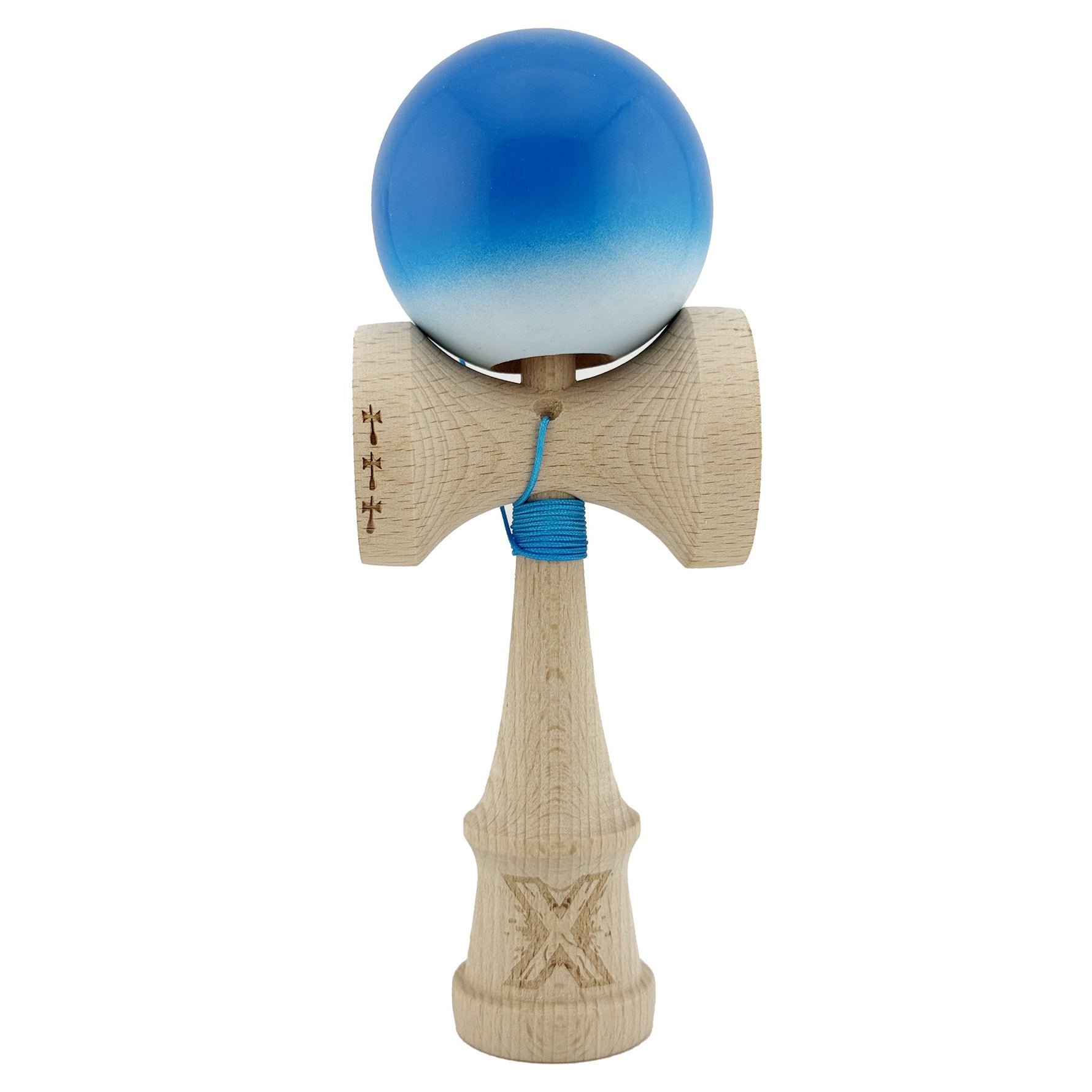 Kendama X Originala, Profesionala, Flippy, Big Cups V2, Super Sticky cu Cupe Mari, din lemn 18 cm, Rulment Metalic cu
