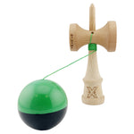 Kendama X Originala, Profesionala, Flippy, Big Cups V2, Super Sticky cu Cupe Mari, Rulment Metalic, din lemn 18 cm, Ata