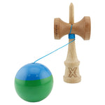 Kendama X Originala, Profesionala, Flippy, Big Cups V2, Super Sticky cu Cupe Mari, Rulment Metalic, din lemn 18 cm, Ata