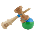 Kendama X Originala, Profesionala, Flippy, Big Cups V2, Super Sticky cu Cupe Mari, Rulment Metalic, din lemn 18 cm, Ata