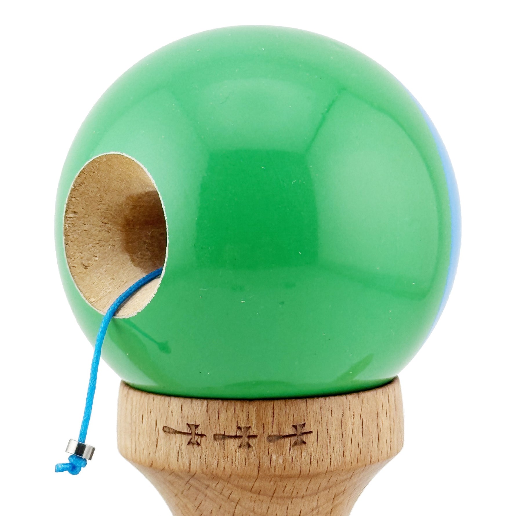 Kendama X Originala, Profesionala, Flippy, Big Cups V2, Super Sticky cu Cupe Mari, Rulment Metalic, din lemn 18 cm, Ata