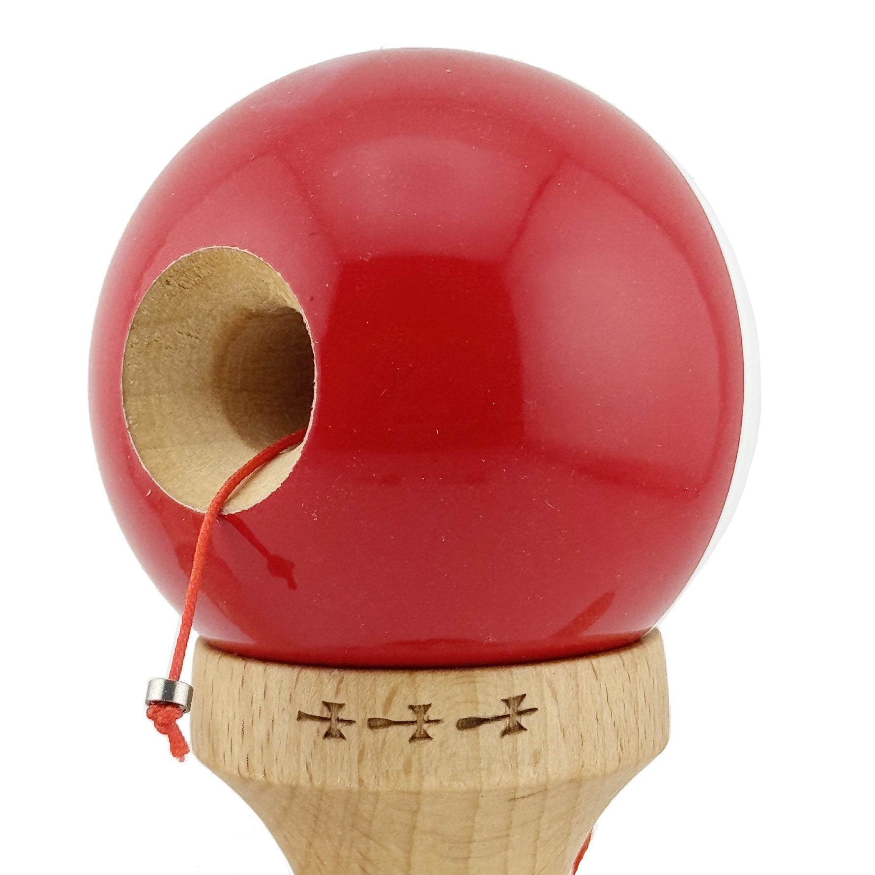 Kendama X Originala, Profesionala, Flippy, Big Cups V2, Super Sticky cu Cupe Mari, Rulment Metalic, din lemn 18 cm, Ata