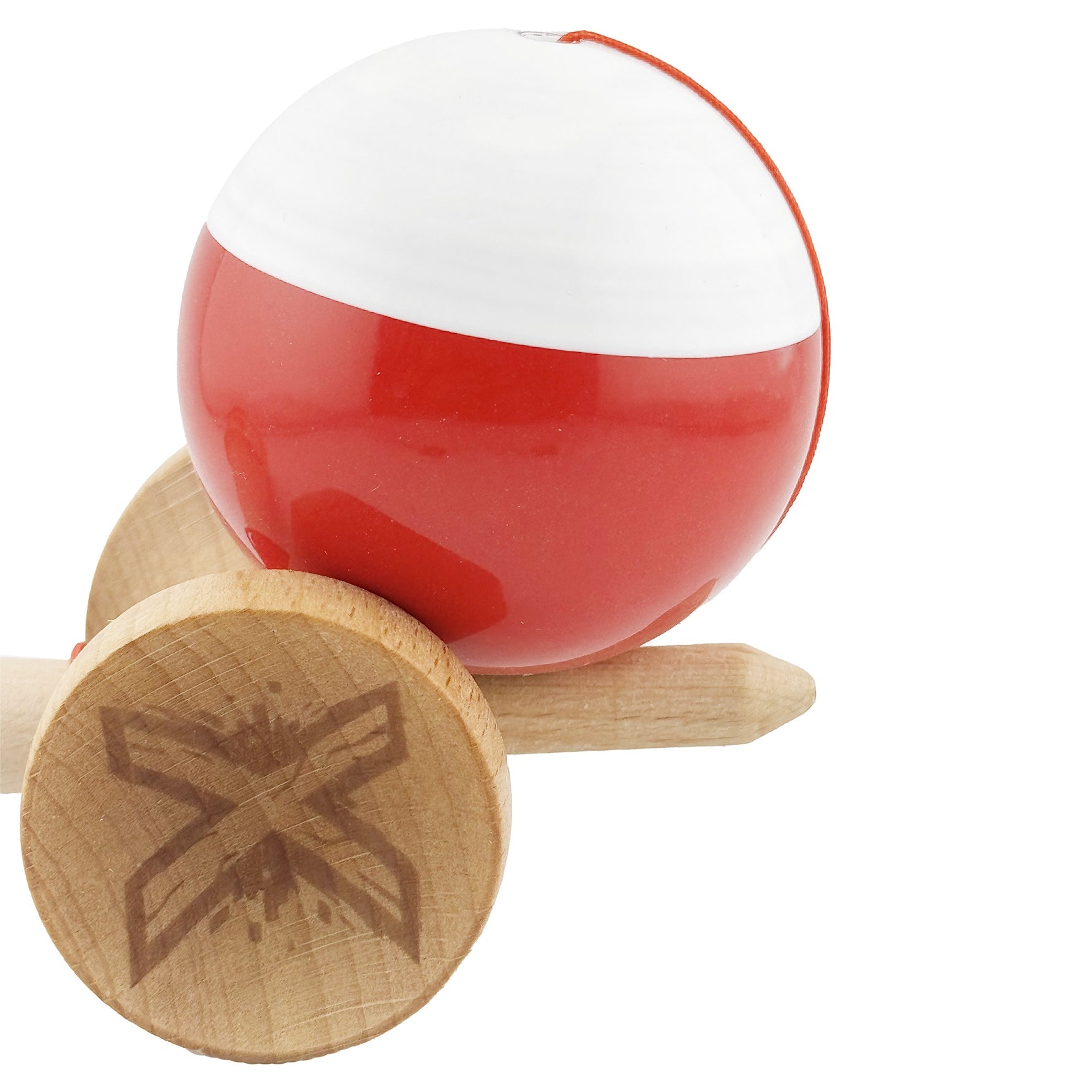 Kendama X Originala, Profesionala, Flippy, Big Cups V2, Super Sticky cu Cupe Mari, Rulment Metalic, din lemn 18 cm, Ata