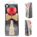 Kendama X Originala, Profesionala, Flippy, Big Cups V2, Super Sticky cu Cupe Mari, Rulment Metalic, din lemn 18 cm, Ata