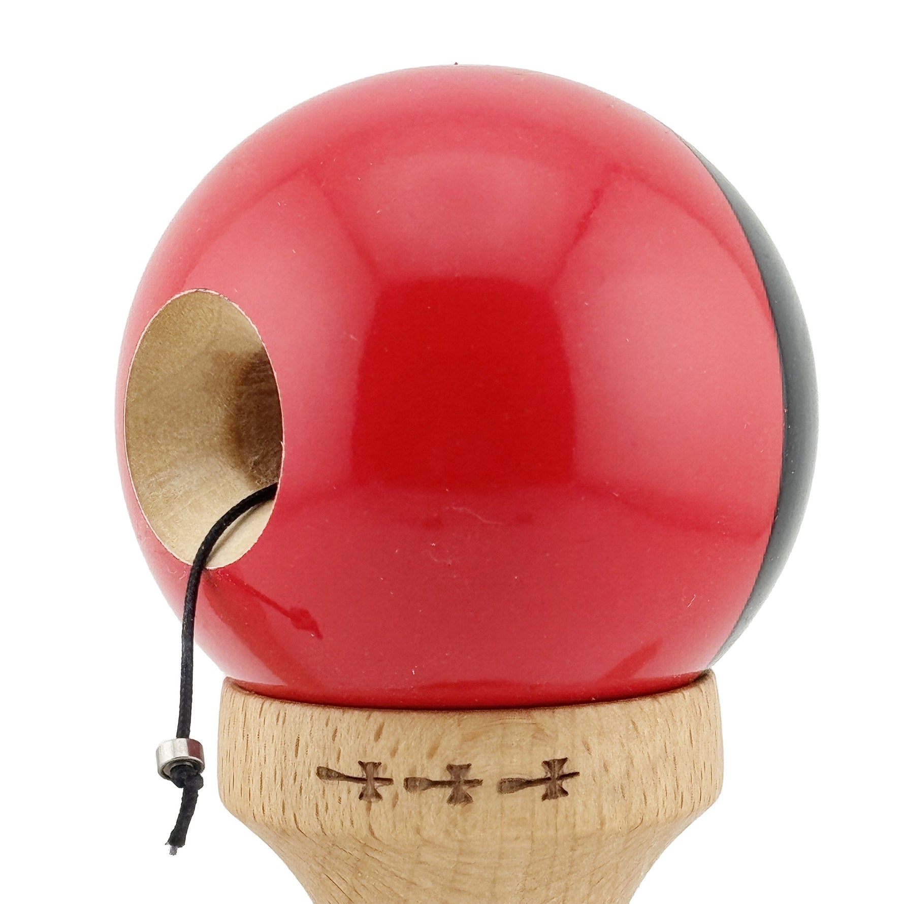 Kendama X Originala, Profesionala, Flippy, Big Cups V2, Super Sticky cu Cupe Mari, Rulment Metalic, din lemn 18 cm, Ata
