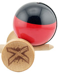 Kendama X Originala, Profesionala, Flippy, Big Cups V2, Super Sticky cu Cupe Mari, Rulment Metalic, din lemn 18 cm, Ata