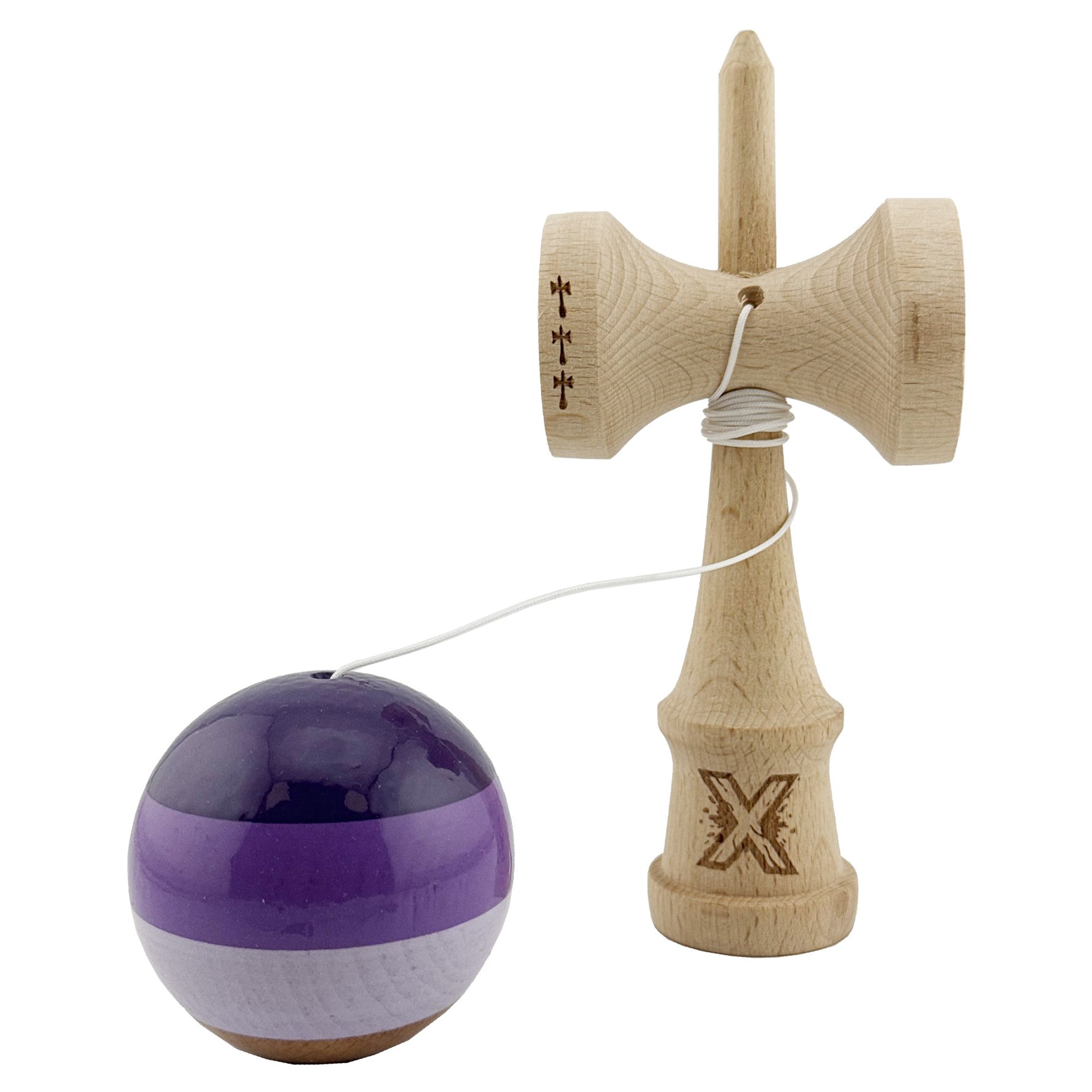 Kendama X Originala, Profesionala, Flippy, Big Cups V2, Super Sticky Legendary Cupe Mari, Rulment Metalic cu Ata 55 cm,