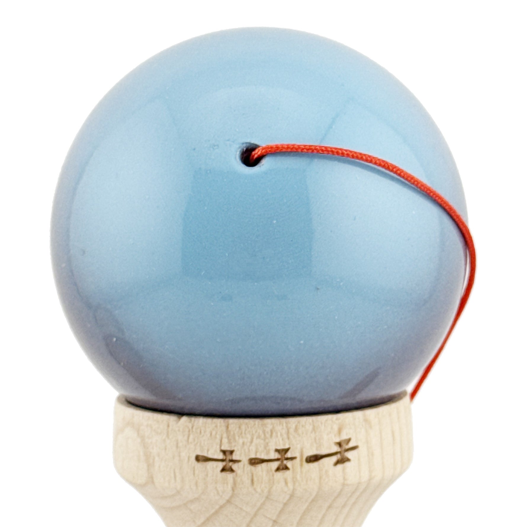 Kendama X Originala, Profesionala, Flippy, Big Cups V2, Super Sticky Cupe Mari, Rulment Metalic cu Ata 55 cm, Albastru
