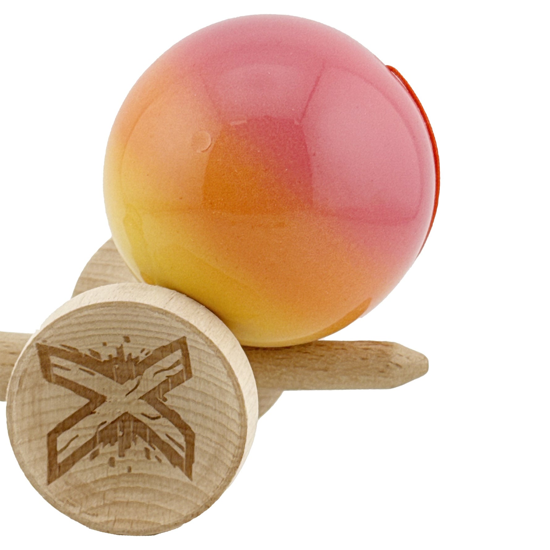 Kendama X Originala, Profesionala, Flippy, Big Cups V2, Super Sticky Cupe Mari, Rulment Metalic cu Ata 55 cm,