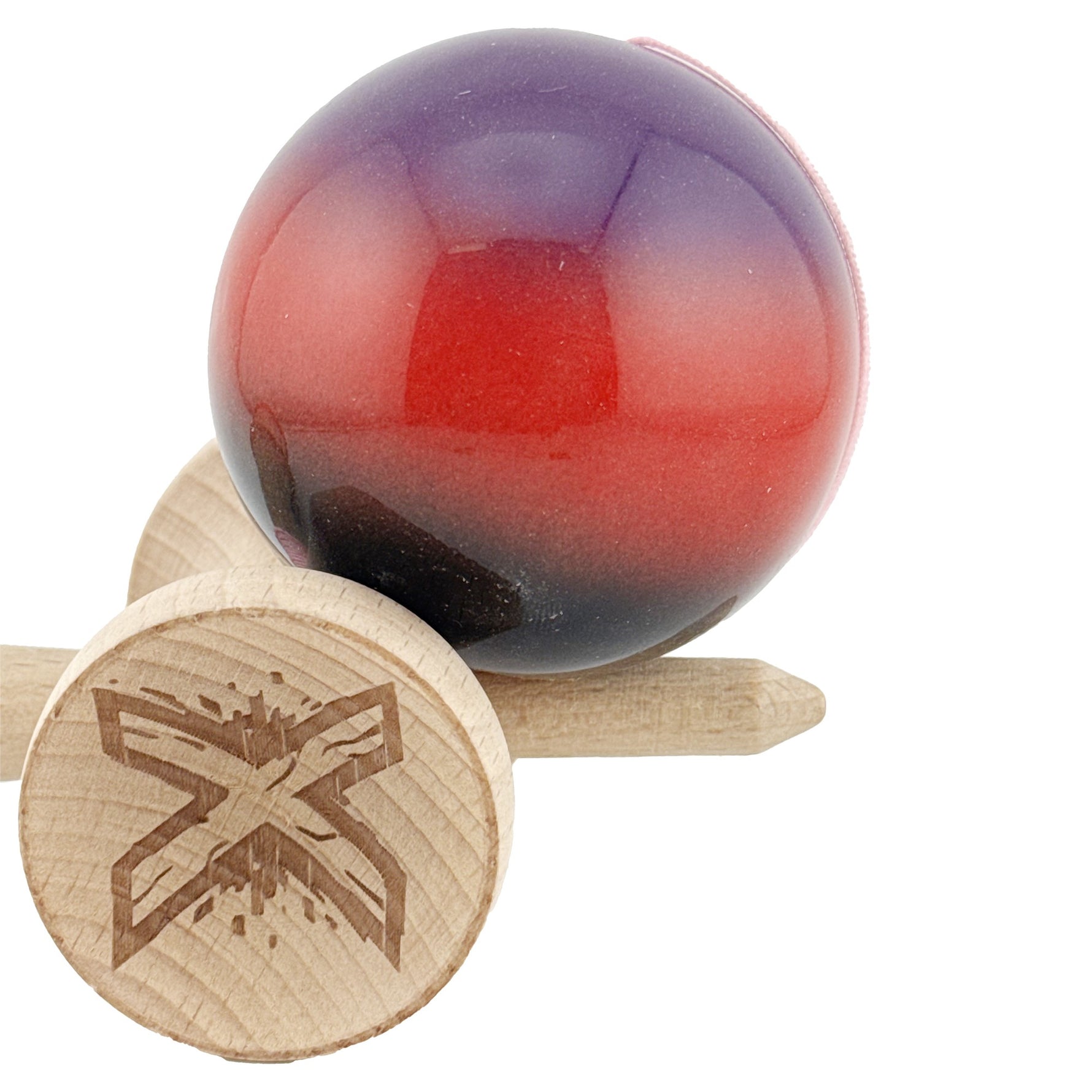 Kendama X Originala, Profesionala, Flippy, Big Cups V2, Super Sticky Cupe Mari, Rulment Metalic cu Ata 55 cm,