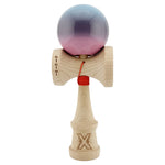 Kendama X Originala, Profesionala, Flippy, Big Cups V2, Super Sticky Cupe Mari, Rulment Metalic cu Ata 55 cm, Albastru