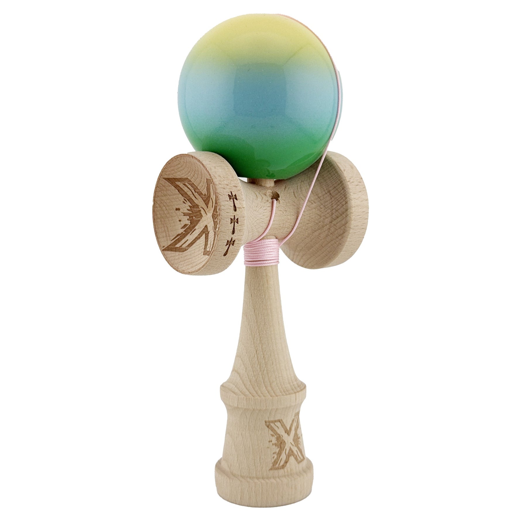 Kendama X Originala, Profesionala, Flippy, Big Cups V2, Super Sticky Cupe Mari, Rulment Metalic cu Ata 55 cm,