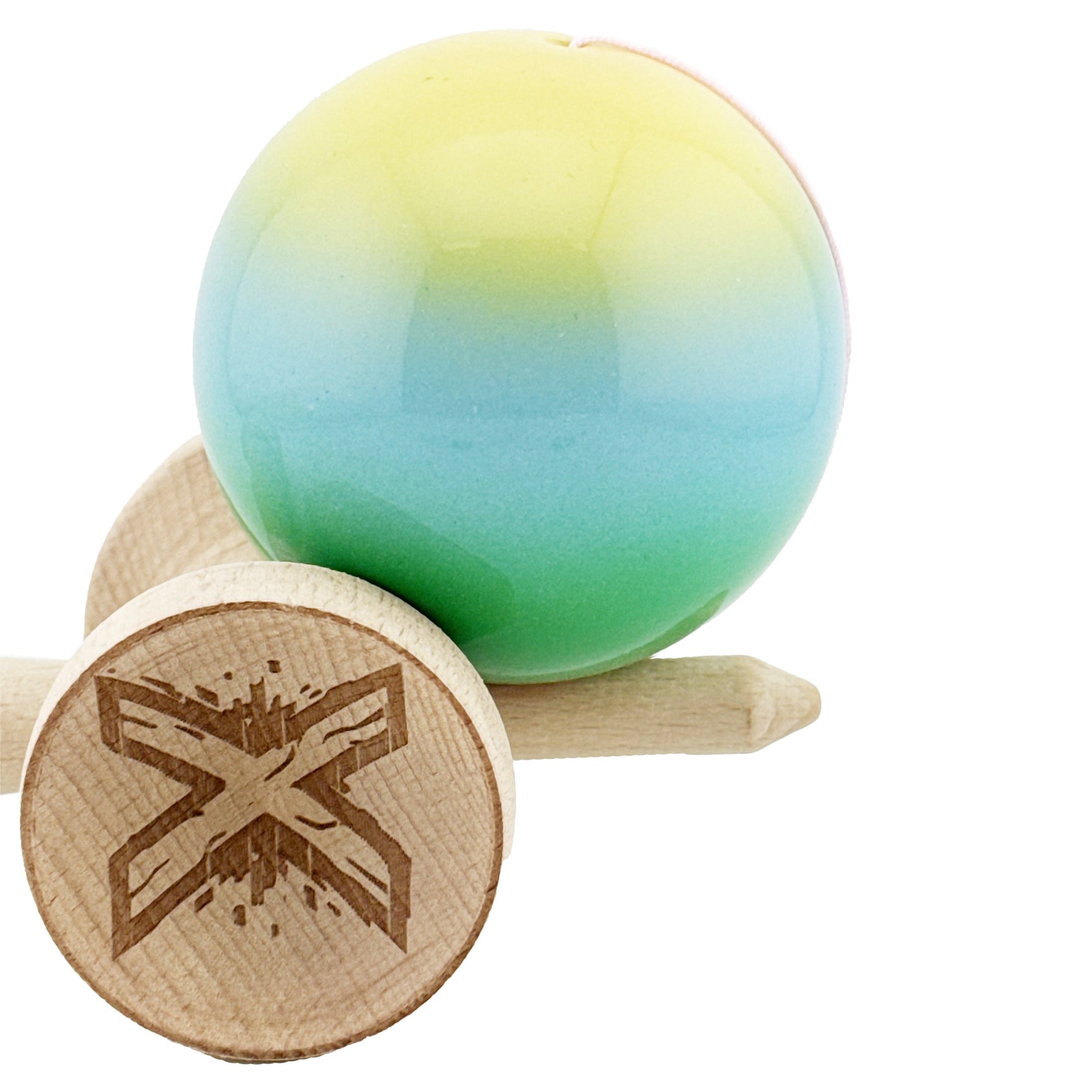 Kendama X Originala, Profesionala, Flippy, Big Cups V2, Super Sticky Cupe Mari, Rulment Metalic cu Ata 55 cm,