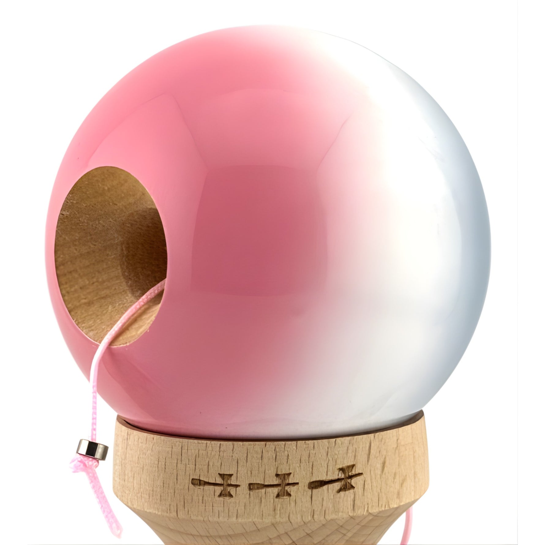 Kendama X Originala, Profesionala, Flippy, Big Cups V2, Super Sticky Cupe Mari, Rulment Metalic cu Ata 55 cm, Gradient