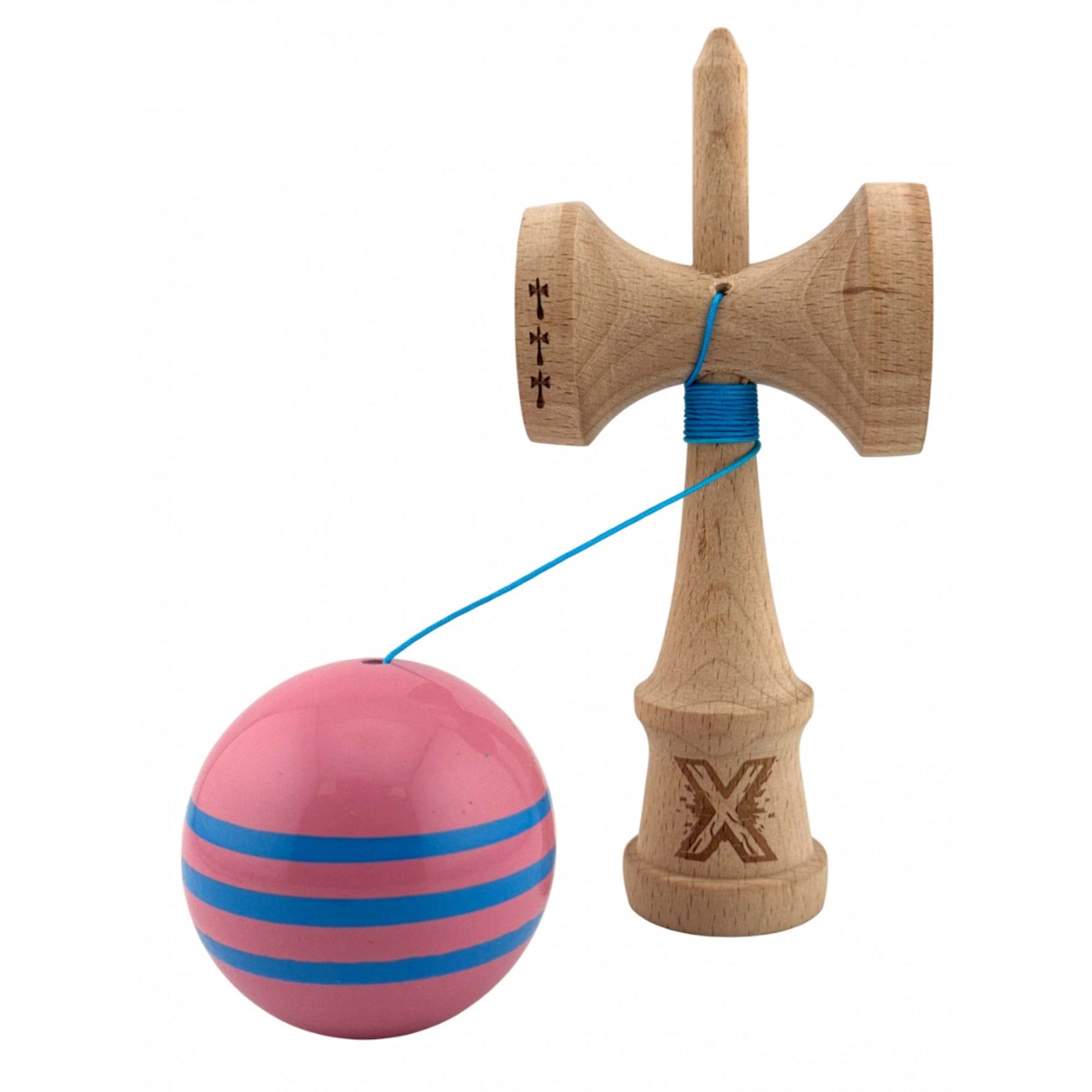 Kendama X Originala, Profesionala, Flippy, Big Cups V2, Super Sticky Legendary Cupe Mari, Rulment Metalic cu Ata 55 cm,