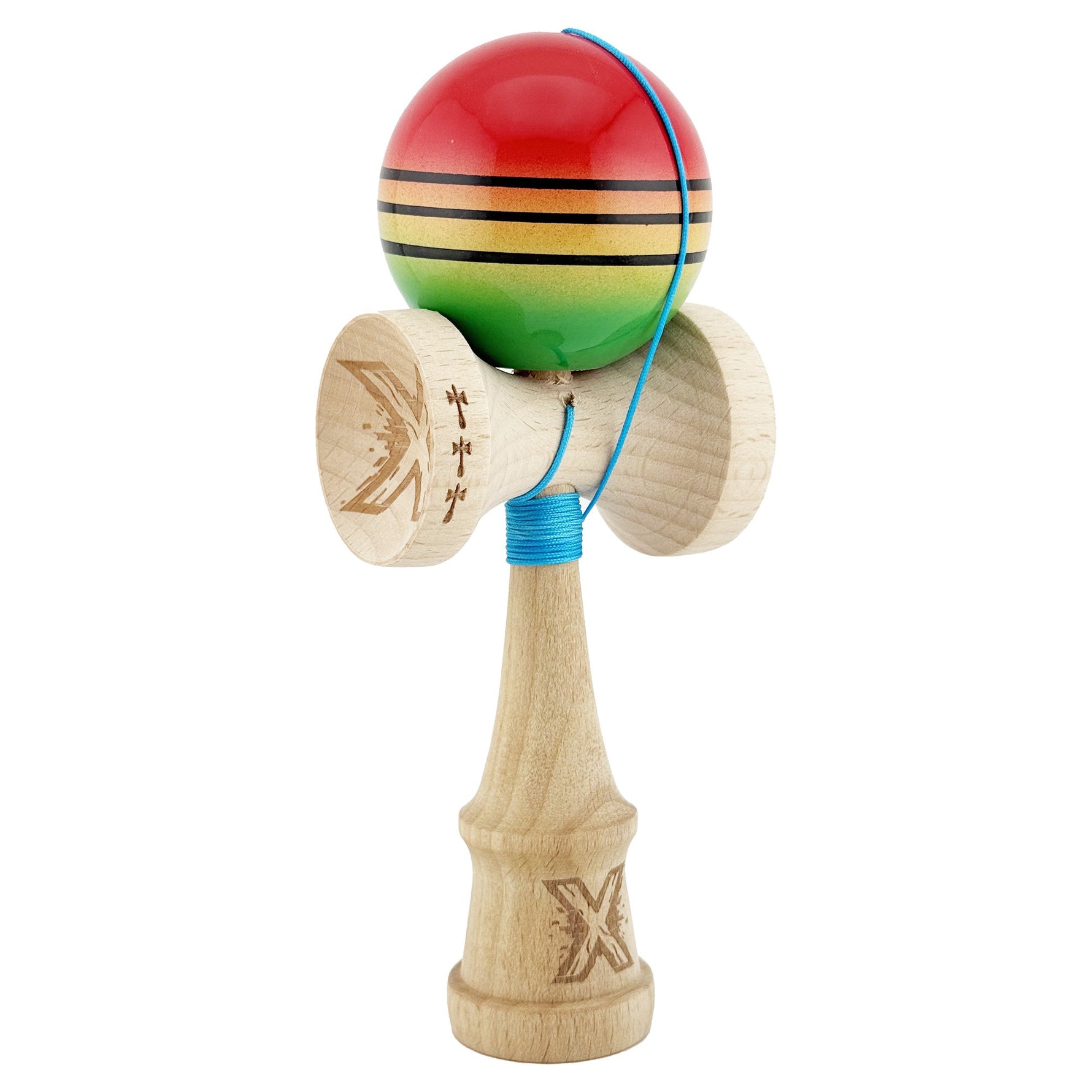 Kendama X Originala, Profesionala, Flippy, Big Cups V2, Super Sticky Legendary Cupe Mari, Rulment Metalic cu Ata 55 cm,