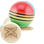 Kendama X Originala, Profesionala, Flippy, Big Cups V2, Super Sticky Legendary Cupe Mari, Rulment Metalic cu Ata 55 cm,