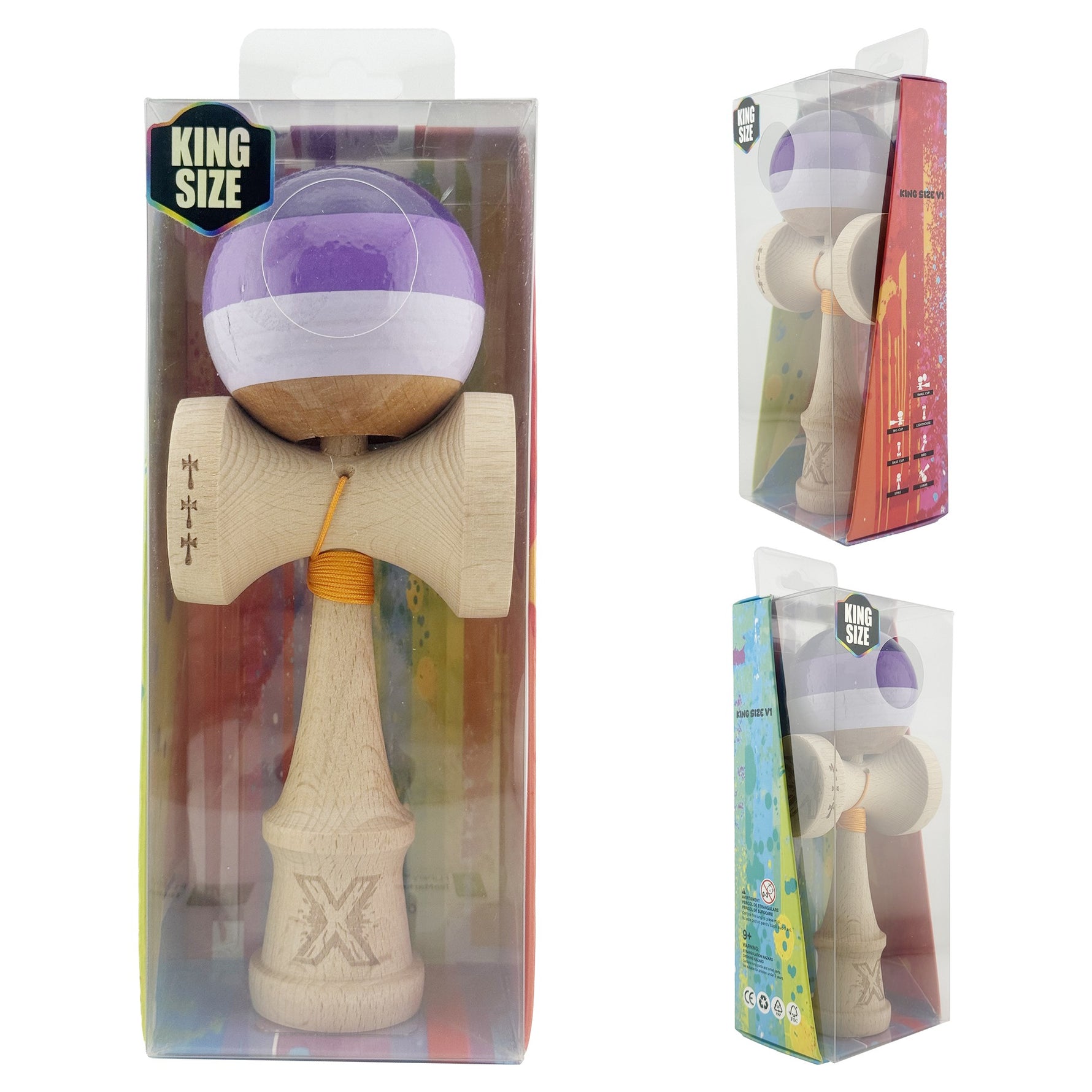 Kendama X Originala, Profesionala, Flippy, Big Cups V2, Super Sticky Legendary Cupe Mari, Rulment Metalic cu Ata 55 cm,