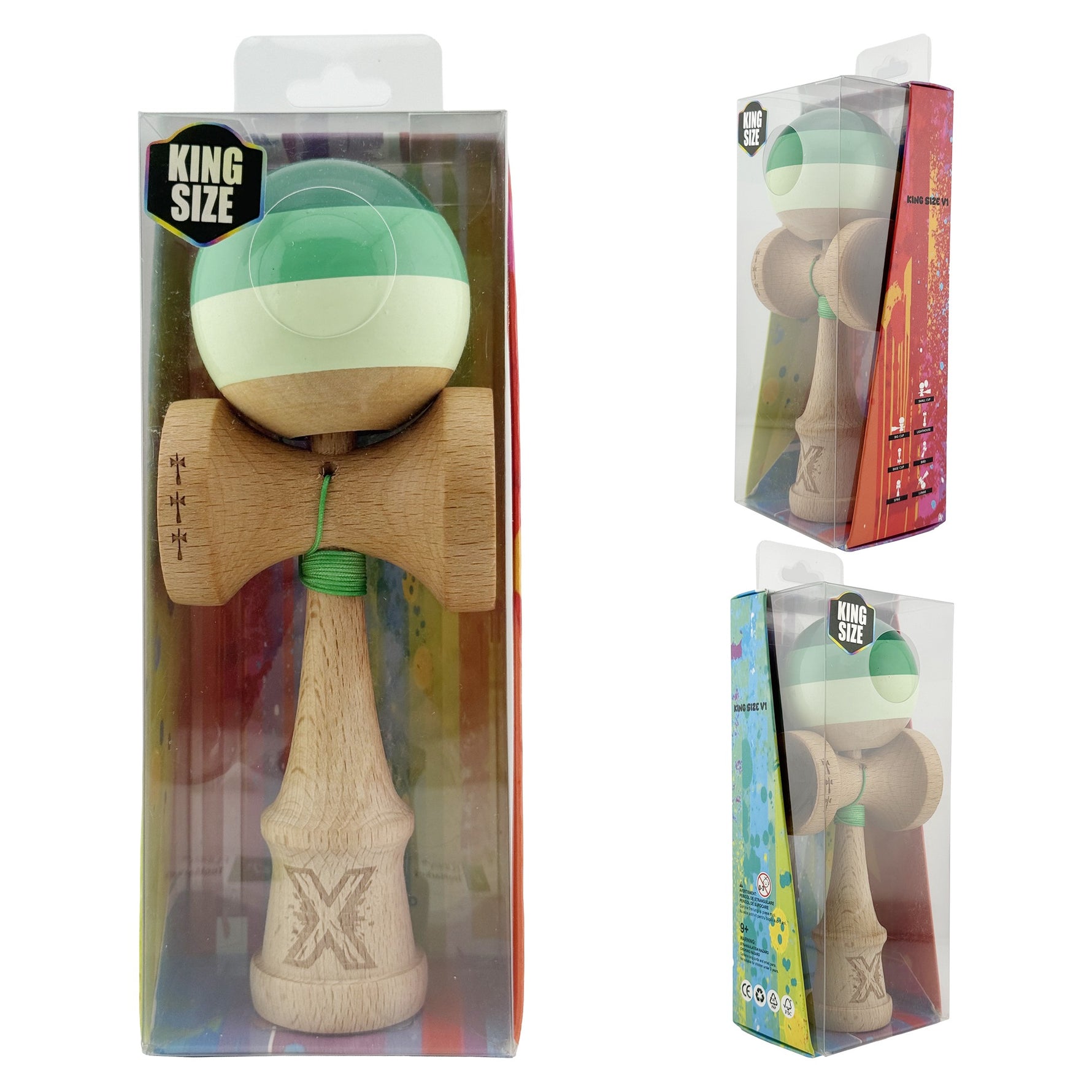 Kendama X Originala, Profesionala, Flippy, Big Cups V2, Super Sticky Legendary Cupe Mari, Rulment Metalic cu Ata 55 cm,