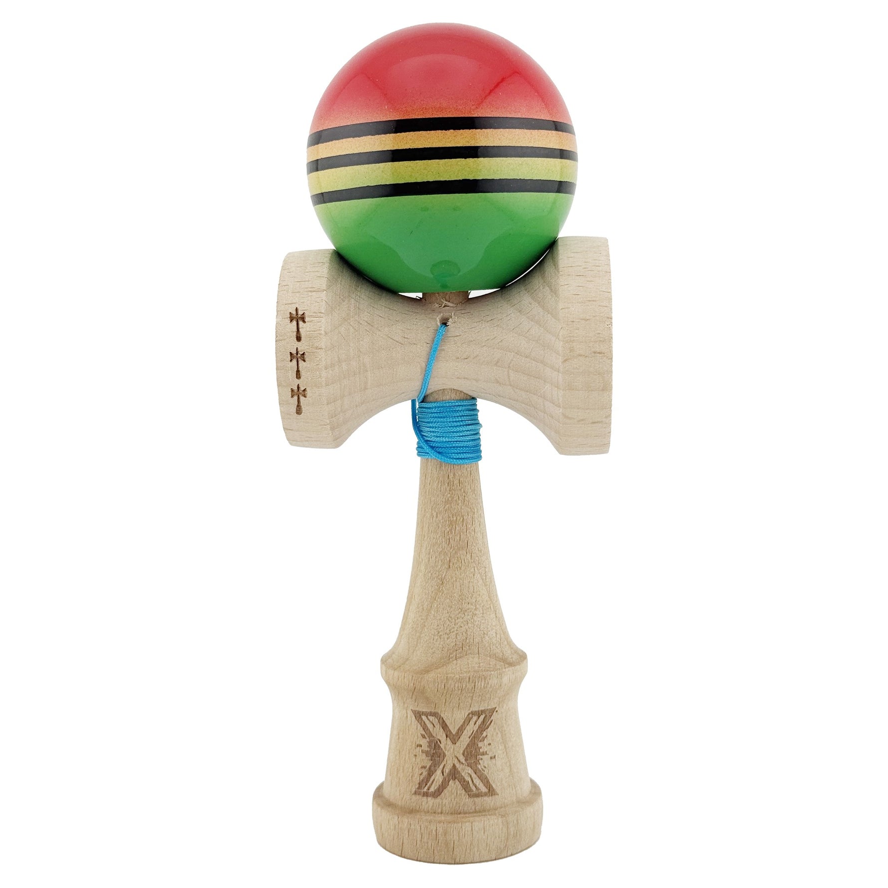 Kendama X Originala, Profesionala, Flippy, Big Cups V2, Super Sticky Legendary Cupe Mari, Rulment Metalic cu Ata 55 cm,