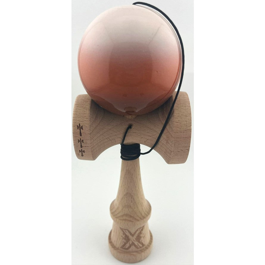 Kendama X Originala, Profesionala, Flippy, Big Cups V2, Super Sticky cu Cupe Mari, din lemn 18 cm, Rulment Metalic cu
