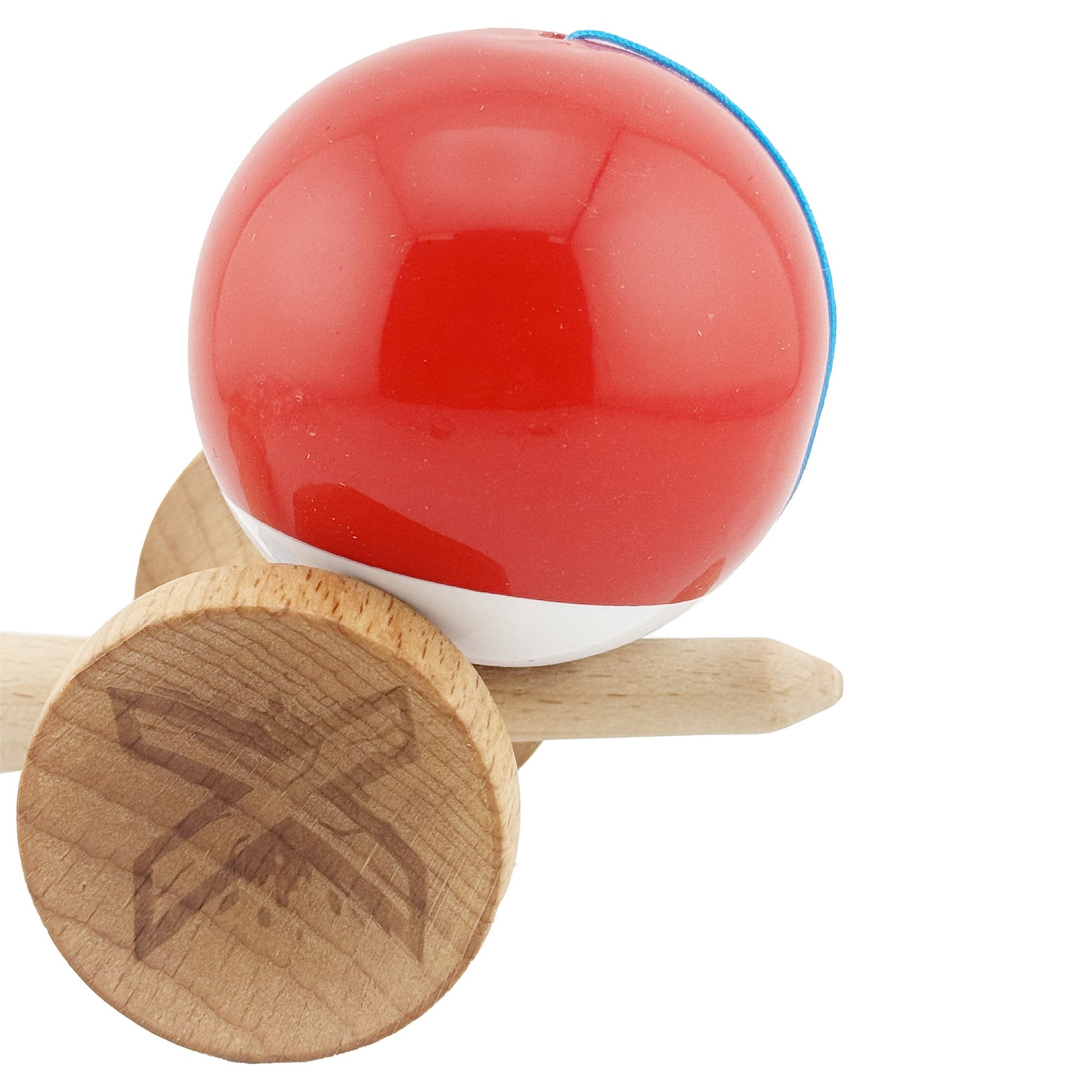Kendama X Originala, Profesionala, Flippy, Big Cups V2, Super Sticky cu Cupe Mari, din lemn 18 cm, Rulment Metalic cu
