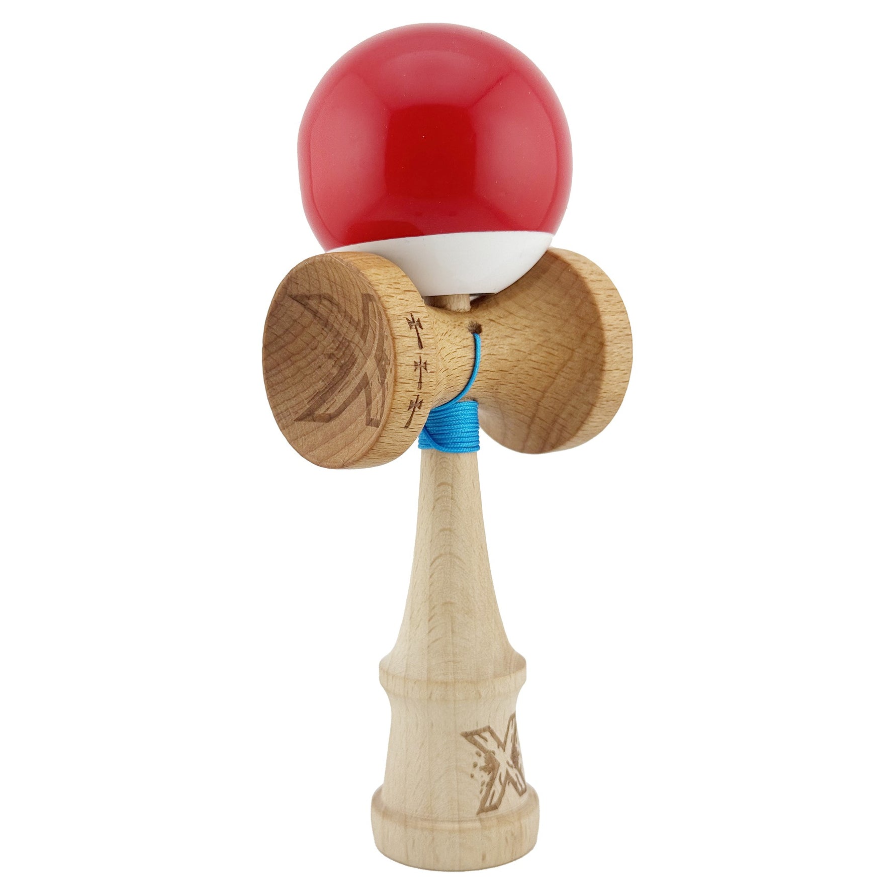 Kendama X Originala, Profesionala, Flippy, Big Cups V2, Super Sticky cu Cupe Mari, din lemn 18 cm, Rulment Metalic cu