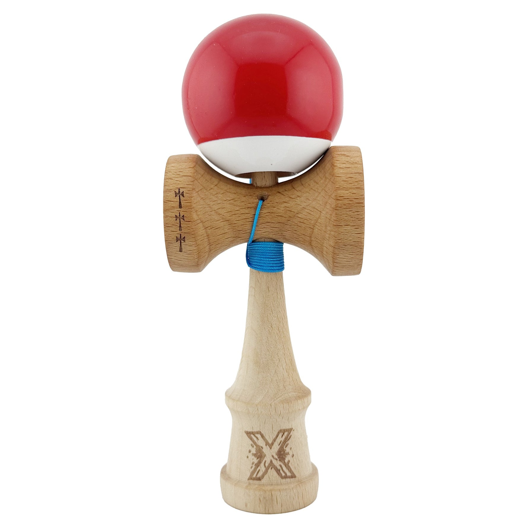 Kendama X Originala, Profesionala, Flippy, Big Cups V2, Super Sticky cu Cupe Mari, din lemn 18 cm, Rulment Metalic cu