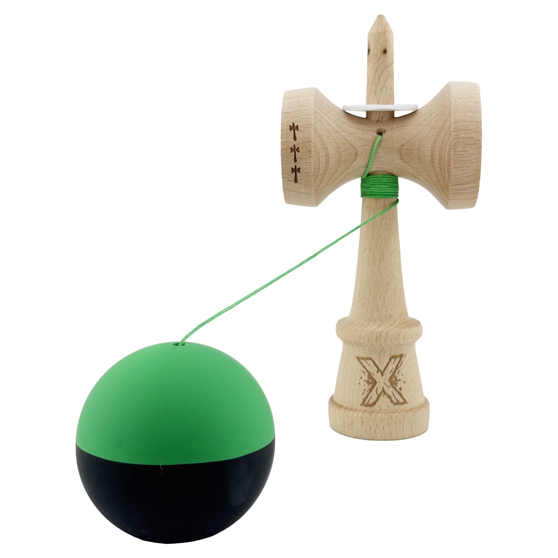 Kendama X Originala, Profesionala, Flippy, Cupe Mari KING SIZE V3, Rubber Grip, Gaura in Baza, Rulment Metalic, din