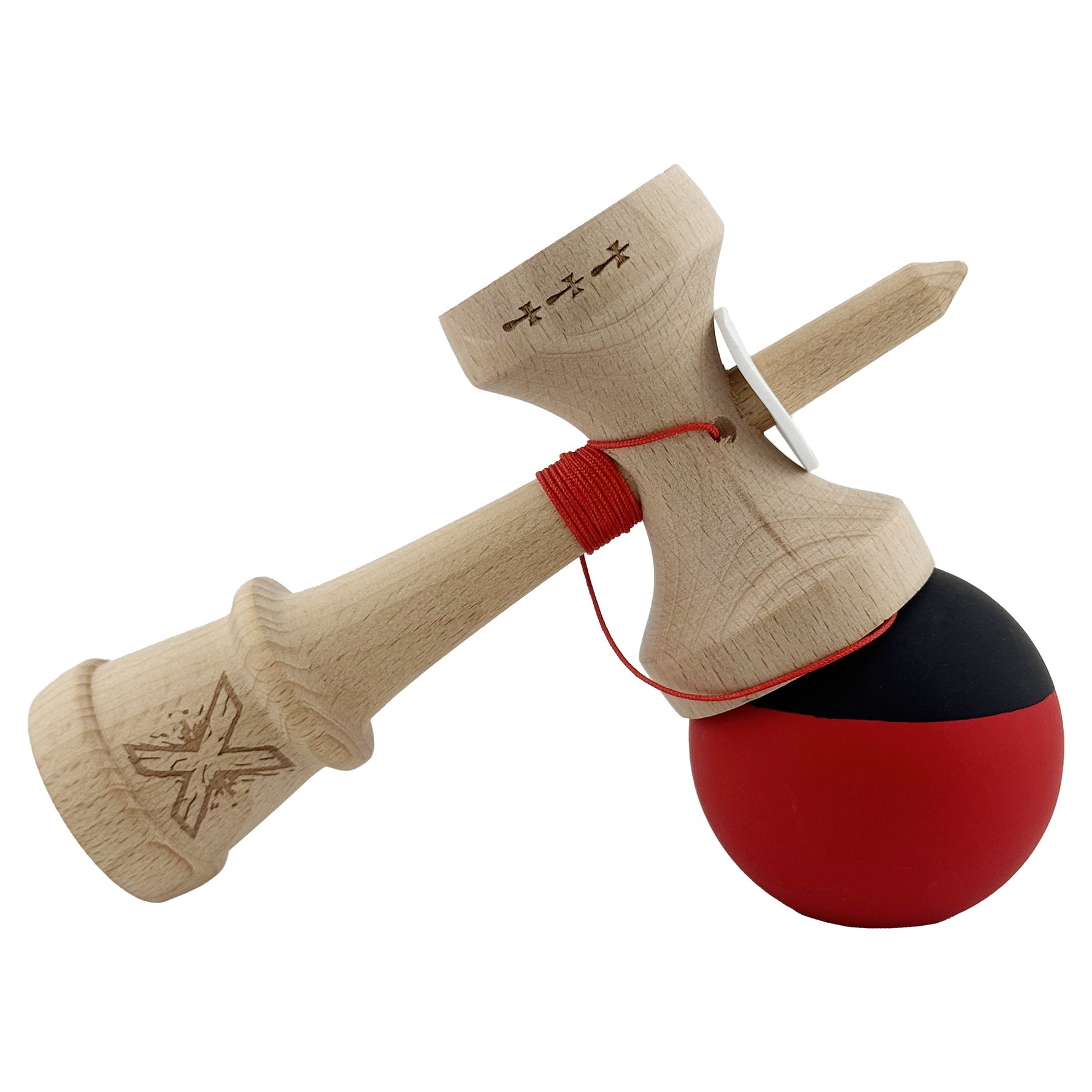 Kendama X Originala, Profesionala, Flippy, Cupe Mari KING SIZE V3, Rubber Grip, Gaura in Baza, Rulment Metalic, din