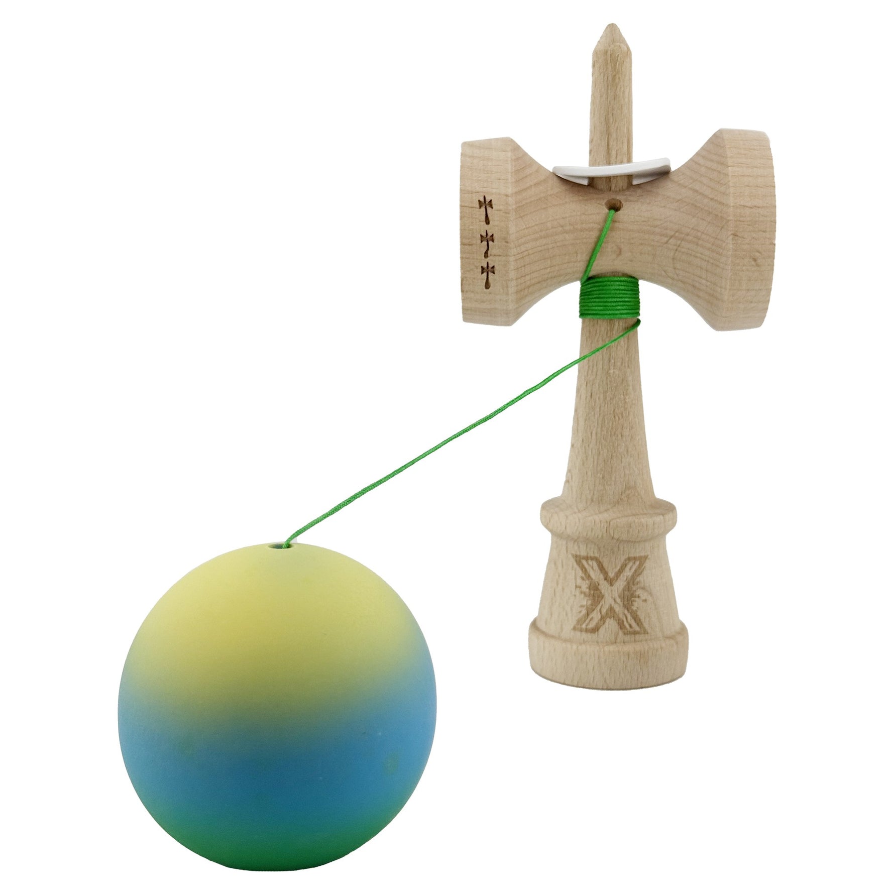 Kendama X Originala, Profesionala, Flippy, Cupe Mari KING SIZE V3, Rubber Grip, Gaura in Baza, Rulment Metalic, din