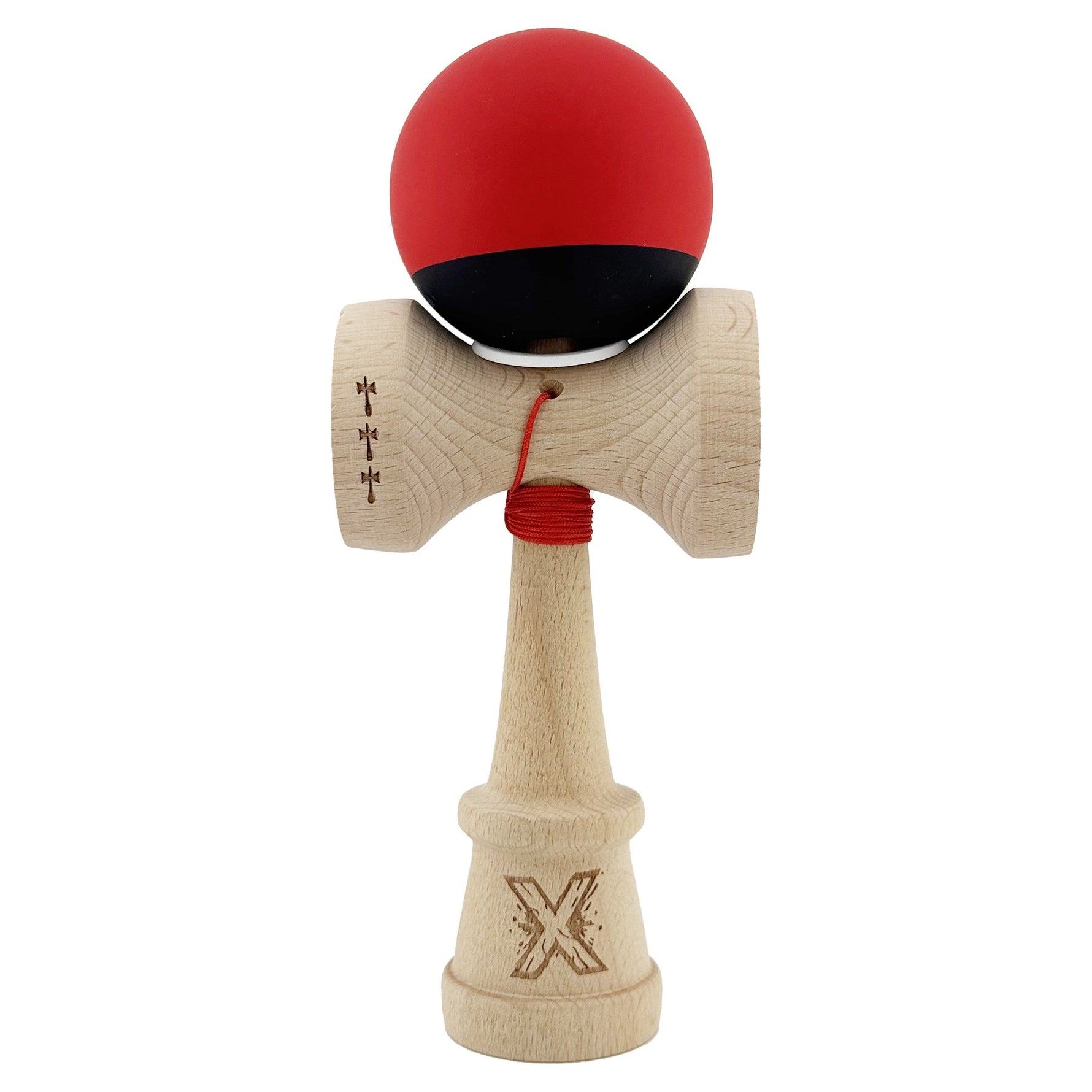 Kendama X Originala, Profesionala, Flippy, Cupe Mari KING SIZE V3, Rubber Grip, Gaura in Baza, Rulment Metalic, din
