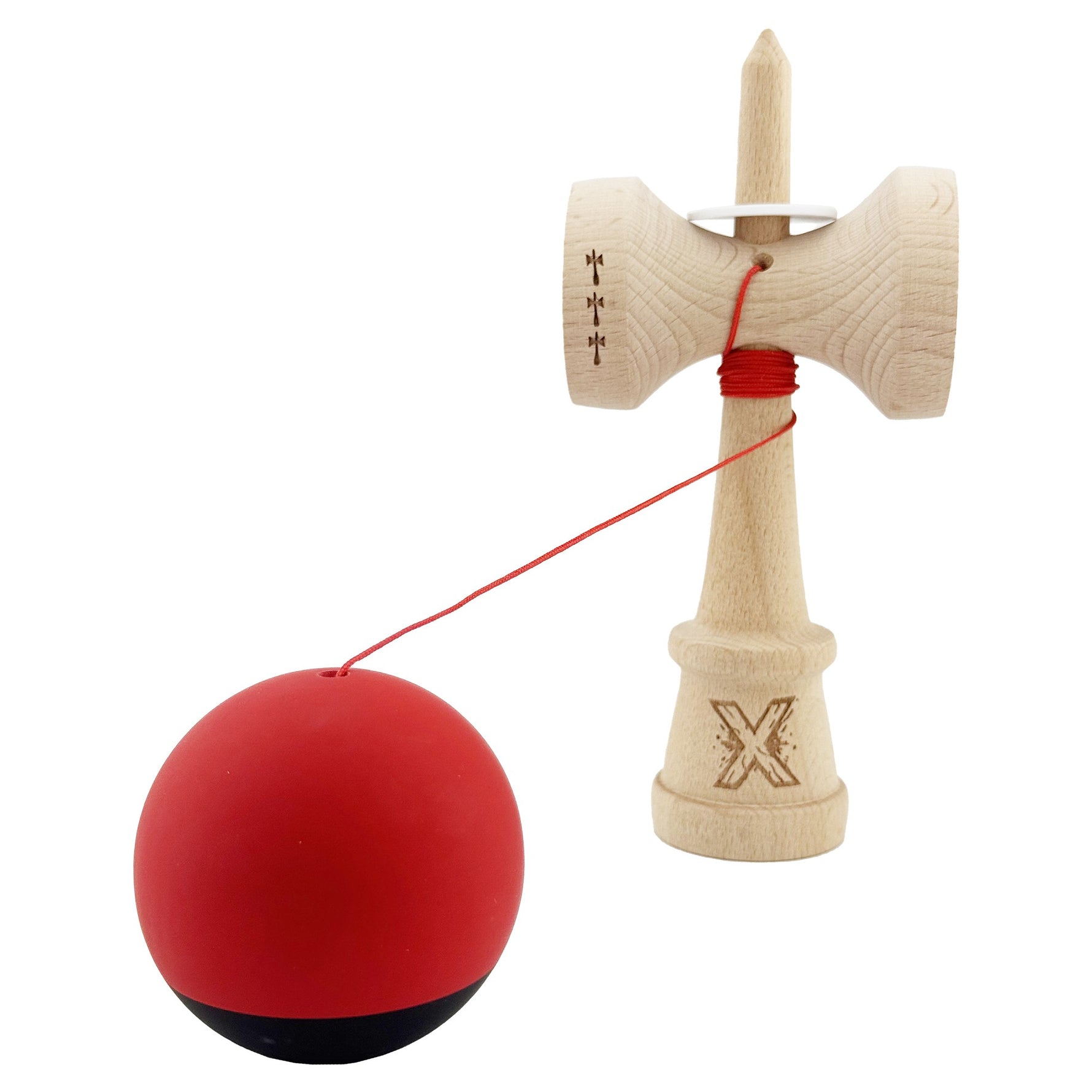 Kendama X Originala, Profesionala, Flippy, Cupe Mari KING SIZE V3, Rubber Grip, Gaura in Baza, Rulment Metalic, din