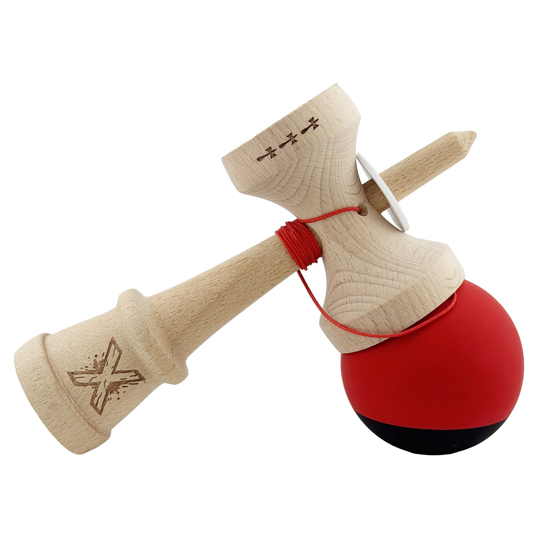 Kendama X Originala, Profesionala, Flippy, Cupe Mari KING SIZE V3, Rubber Grip, Gaura in Baza, Rulment Metalic, din