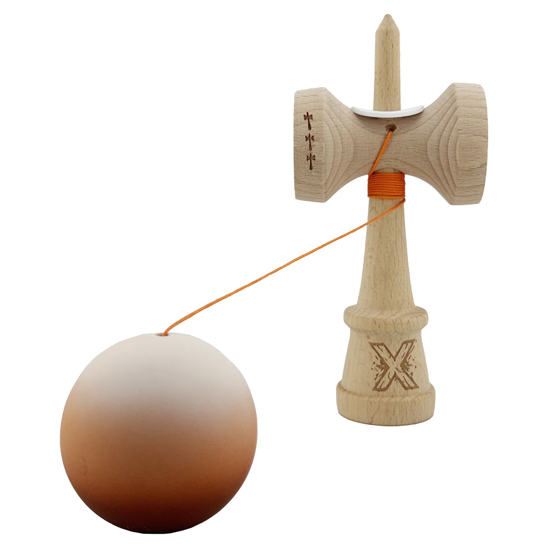 Kendama X Originala, Profesionala, Flippy, Cupe Mari KING SIZE V3, Rubber Grip, Gaura in Baza, Rulment Metalic, din